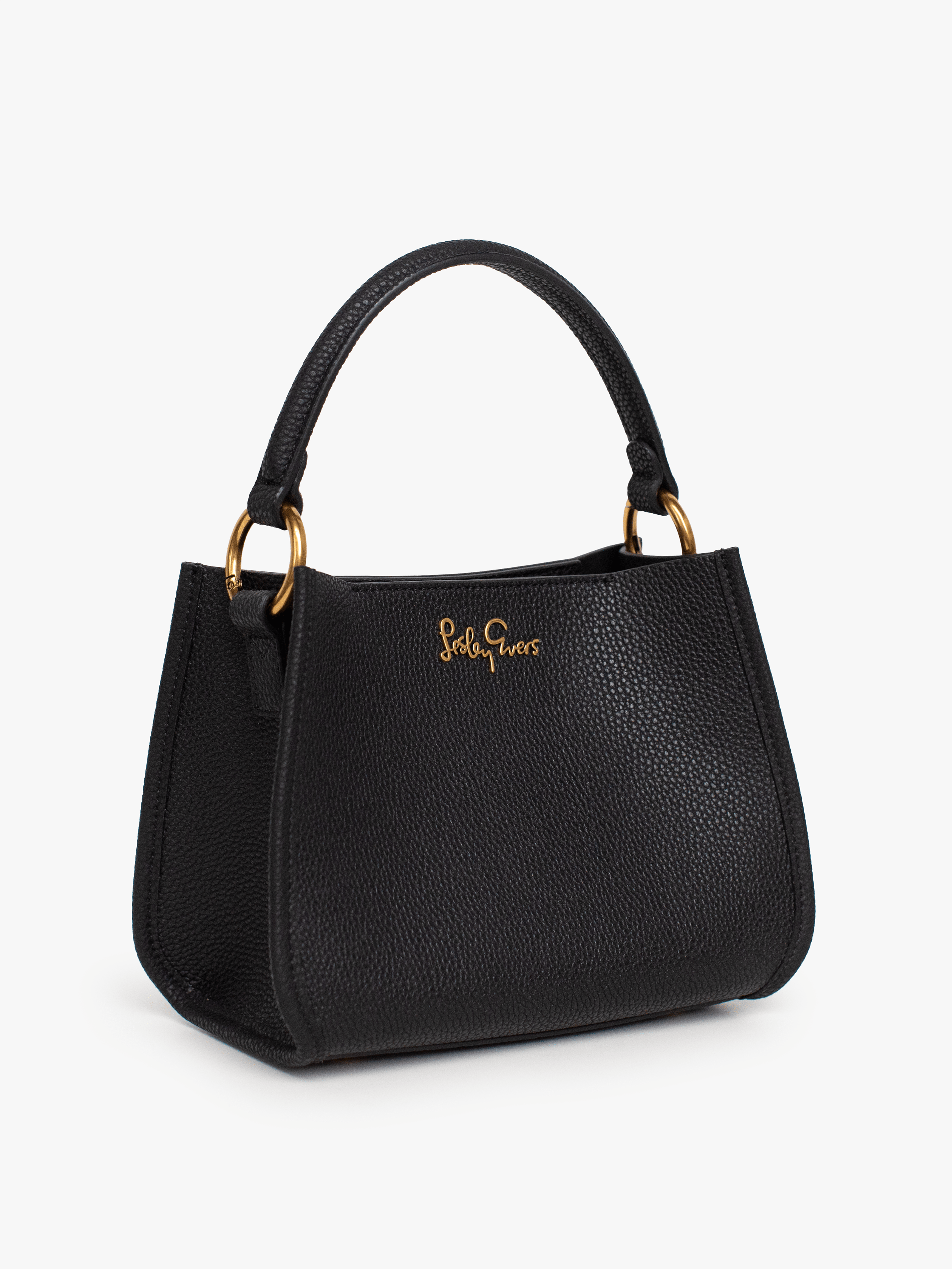 DOTTIE Leather Handbag Black - Lesley Evers - Accessories - Bonnie cover - Giftable