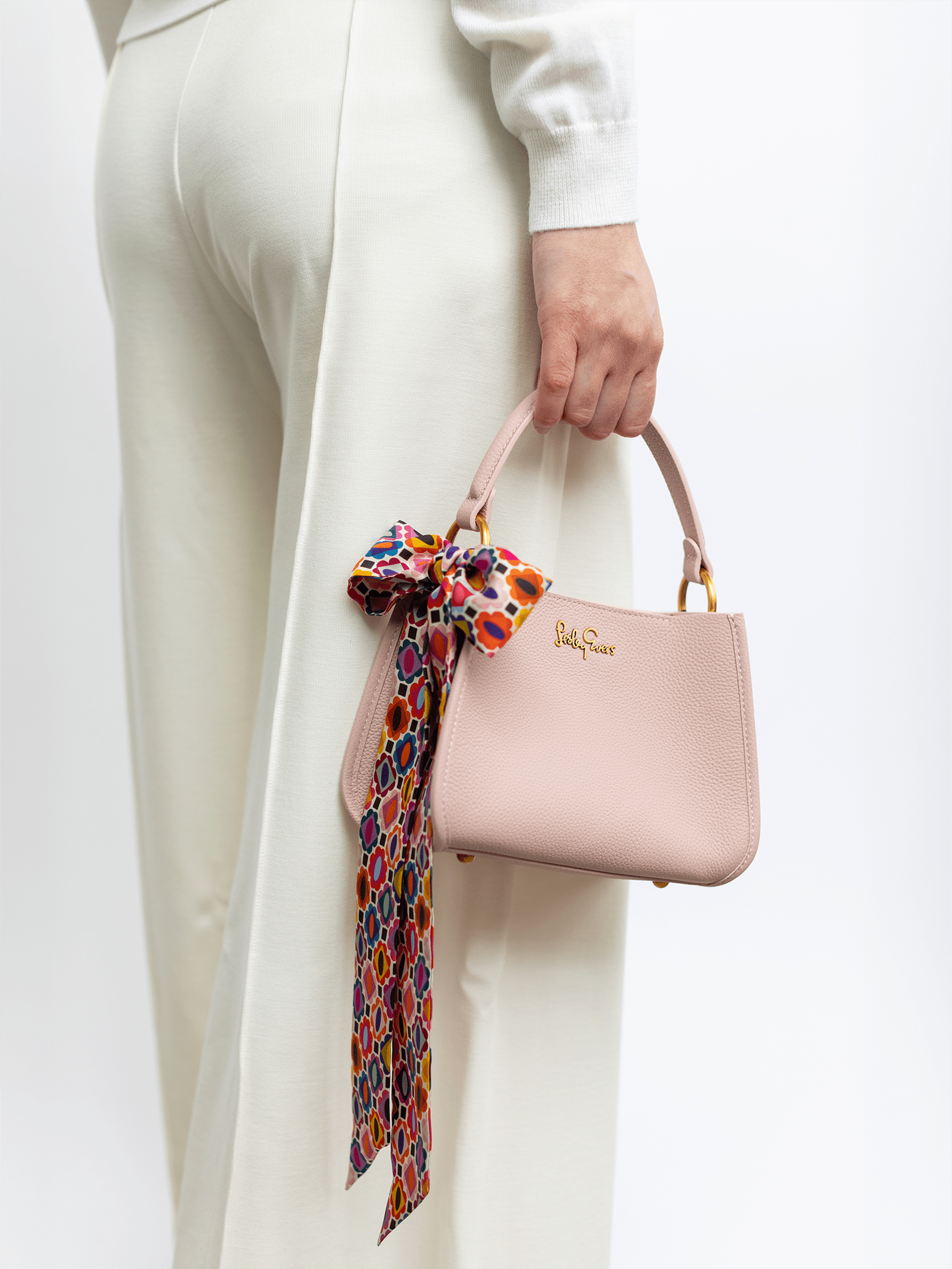 DOTTIE Leather Handbag Pink - Lesley Evers - Accessories - Bonnie cover - Giftable