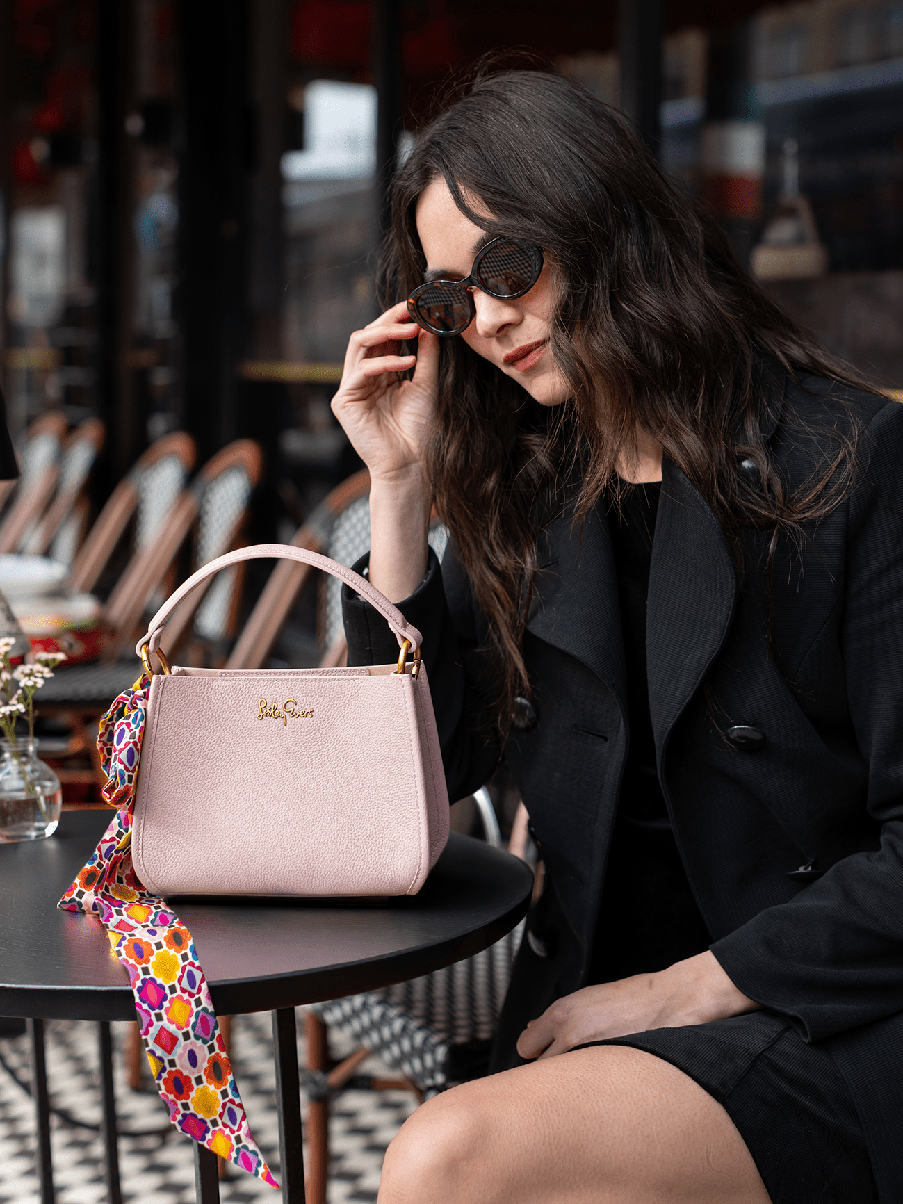 DOTTIE Leather Handbag Pink - Lesley Evers - Accessories - Bonnie cover - Giftable