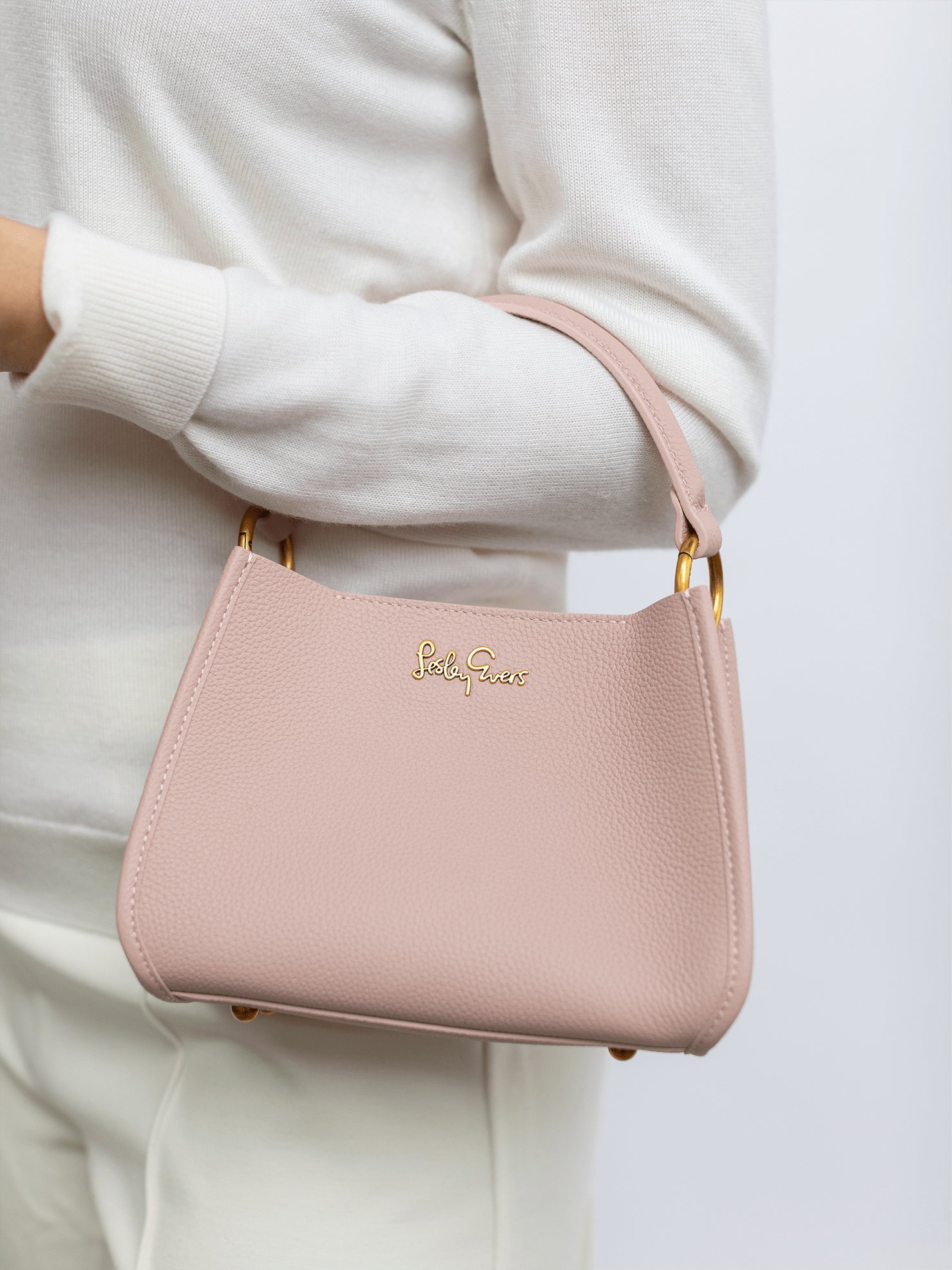 DOTTIE Leather Handbag Pink - Lesley Evers - Accessories - Bonnie cover - Giftable