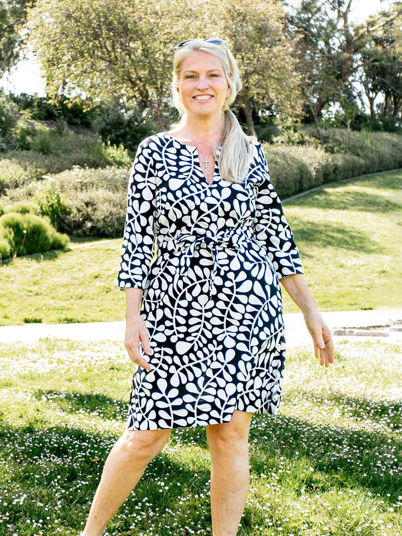 DREW dress Fern Black and White - Lesley Evers-black and white-black and white dress-black dress