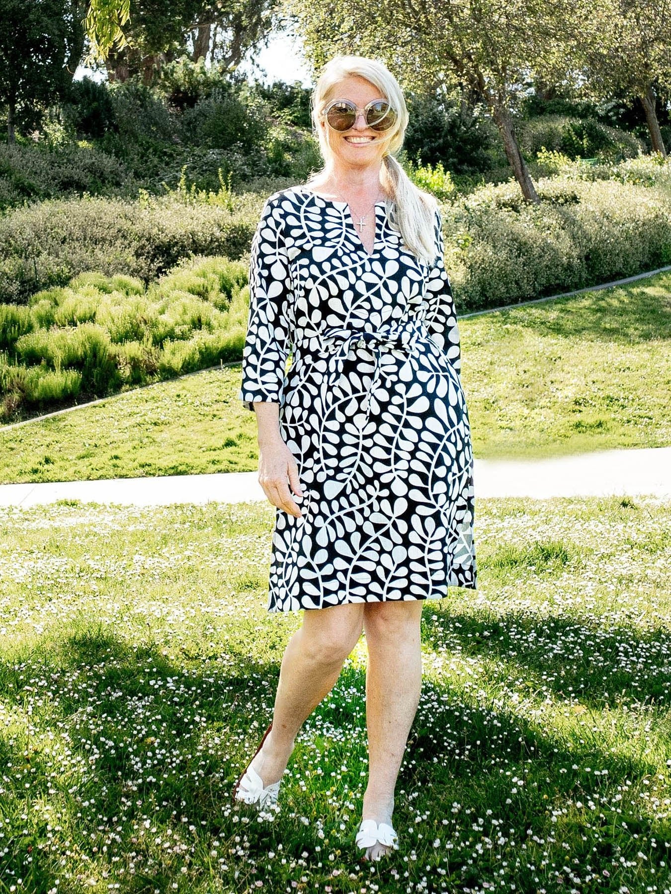 DREW dress Fern Black and White - Lesley Evers-black and white-black and white dress-black dress