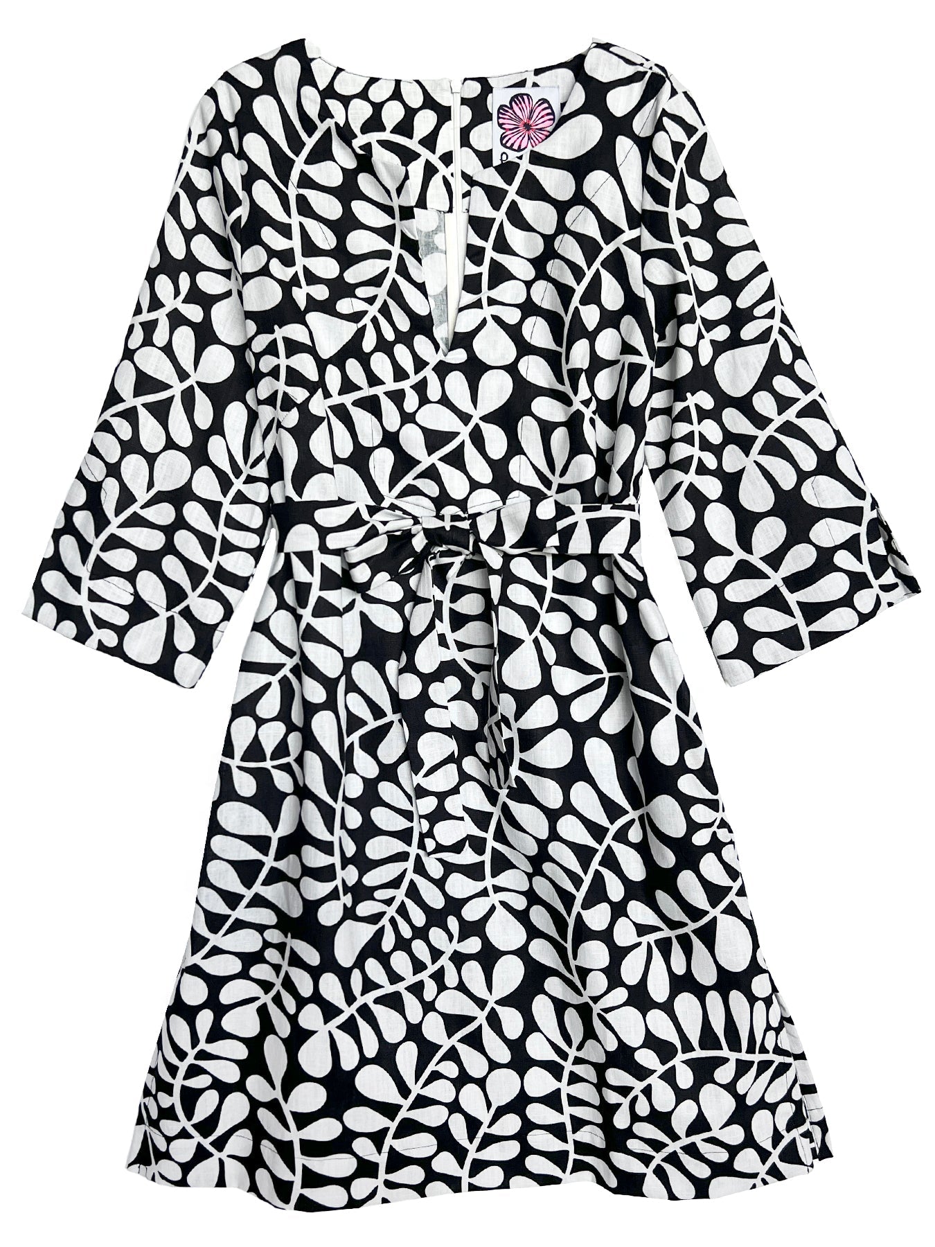 DREW dress Fern Black and White - Lesley Evers-black and white-black and white dress-black dress