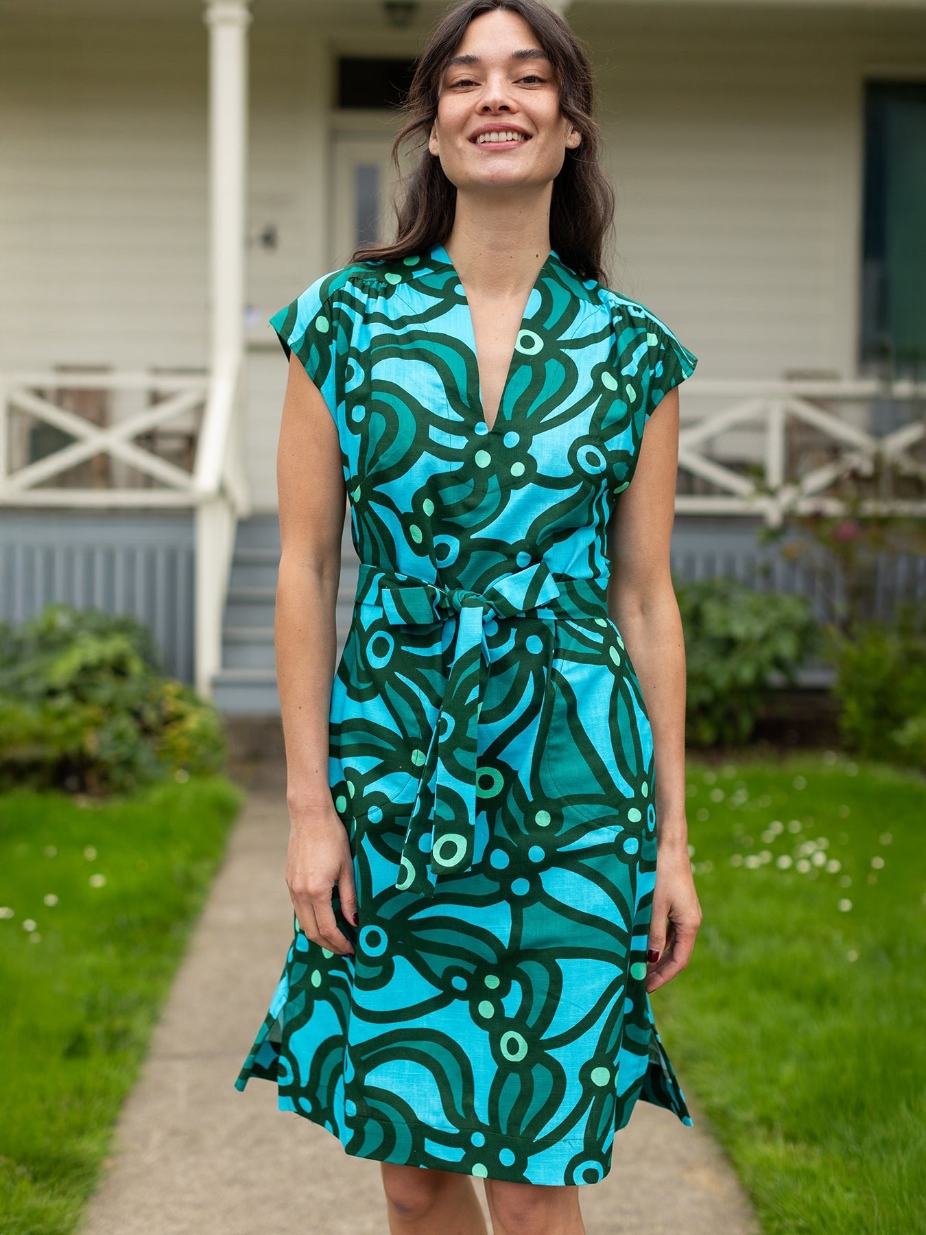 ELAINE Chicka Boom Green - Lesley Evers - chicka boom - chickaboom - Dress