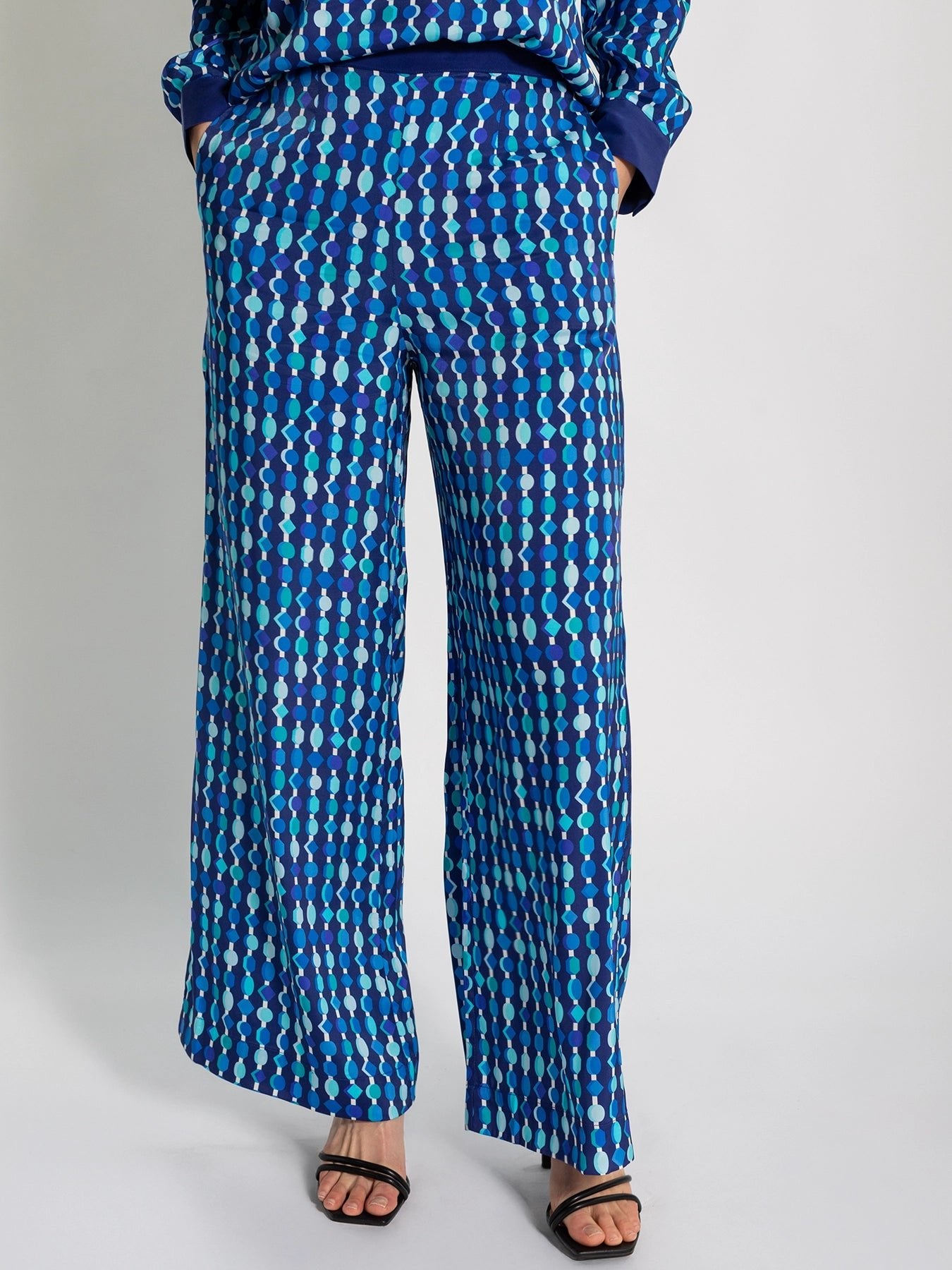 ELIZABETH pant Beads Navy - Lesley Evers - Bottoms - Pants - Shop