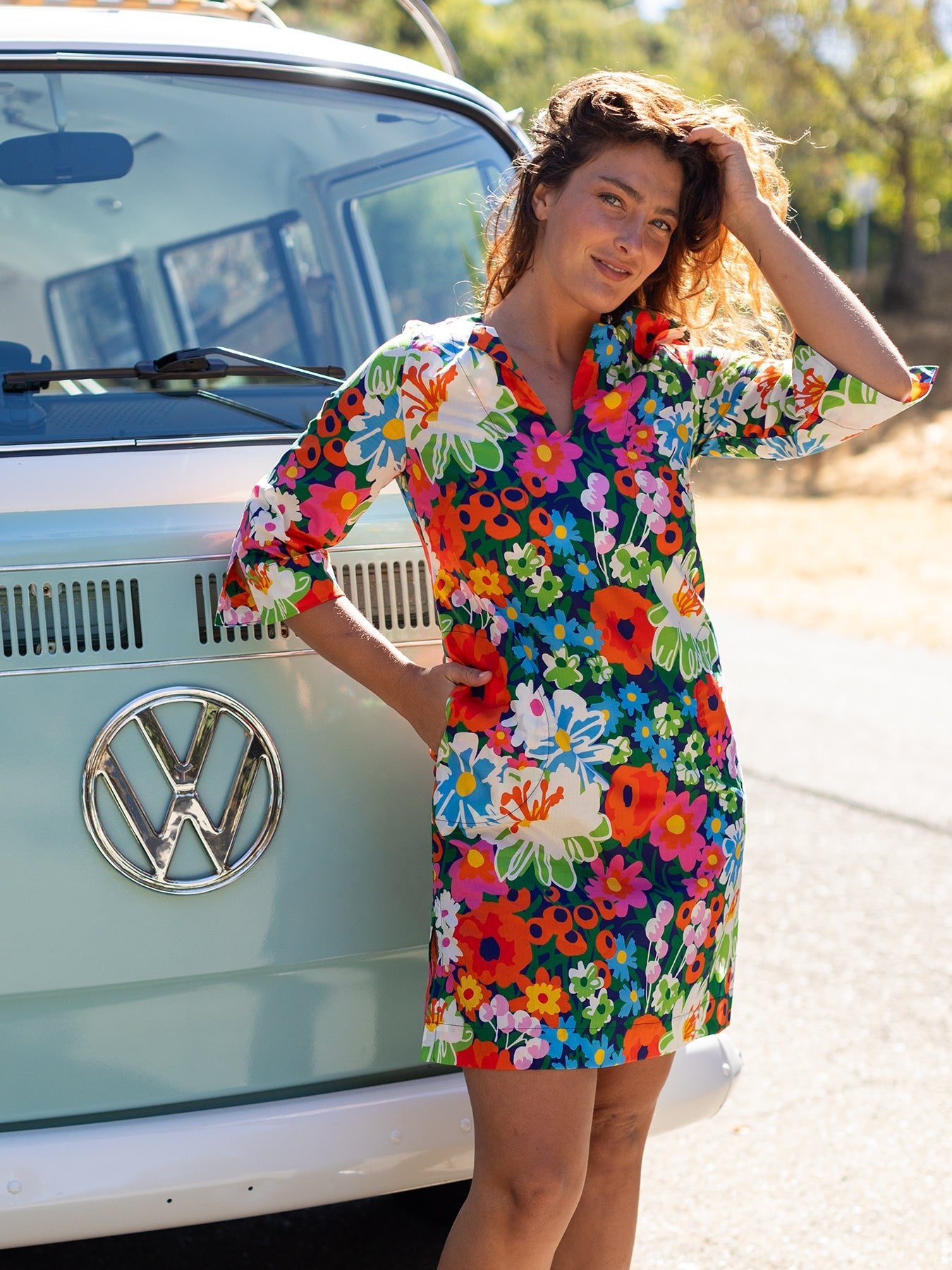 ELLIE dress Bouquet Bliss - Lesley Evers - Dress - ellie - knee length