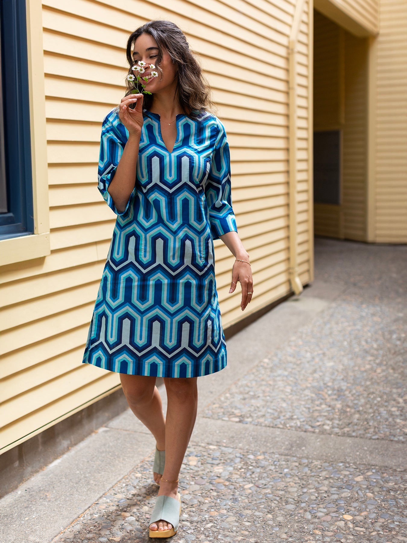 ELLIE dress Corinth Blue - Lesley Evers - Dress - ellie - knee length