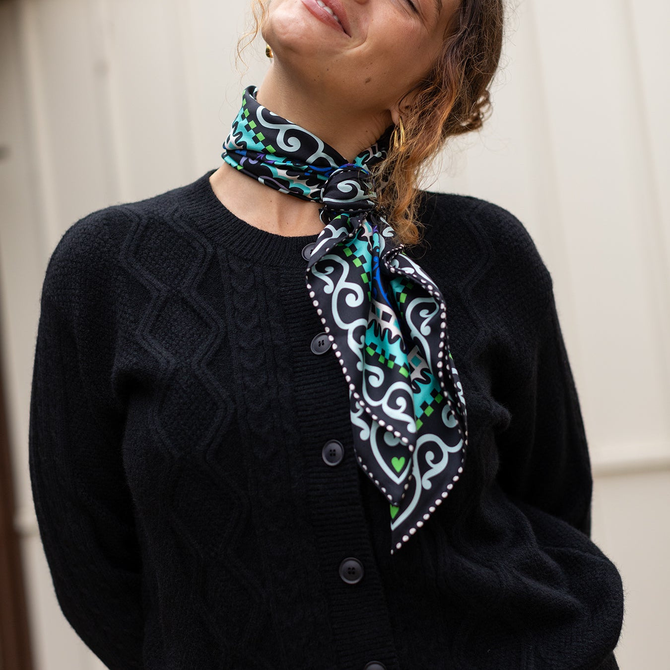 EMMA cardigan Black - Lesley Evers - cardigan - dinner with friends - emma