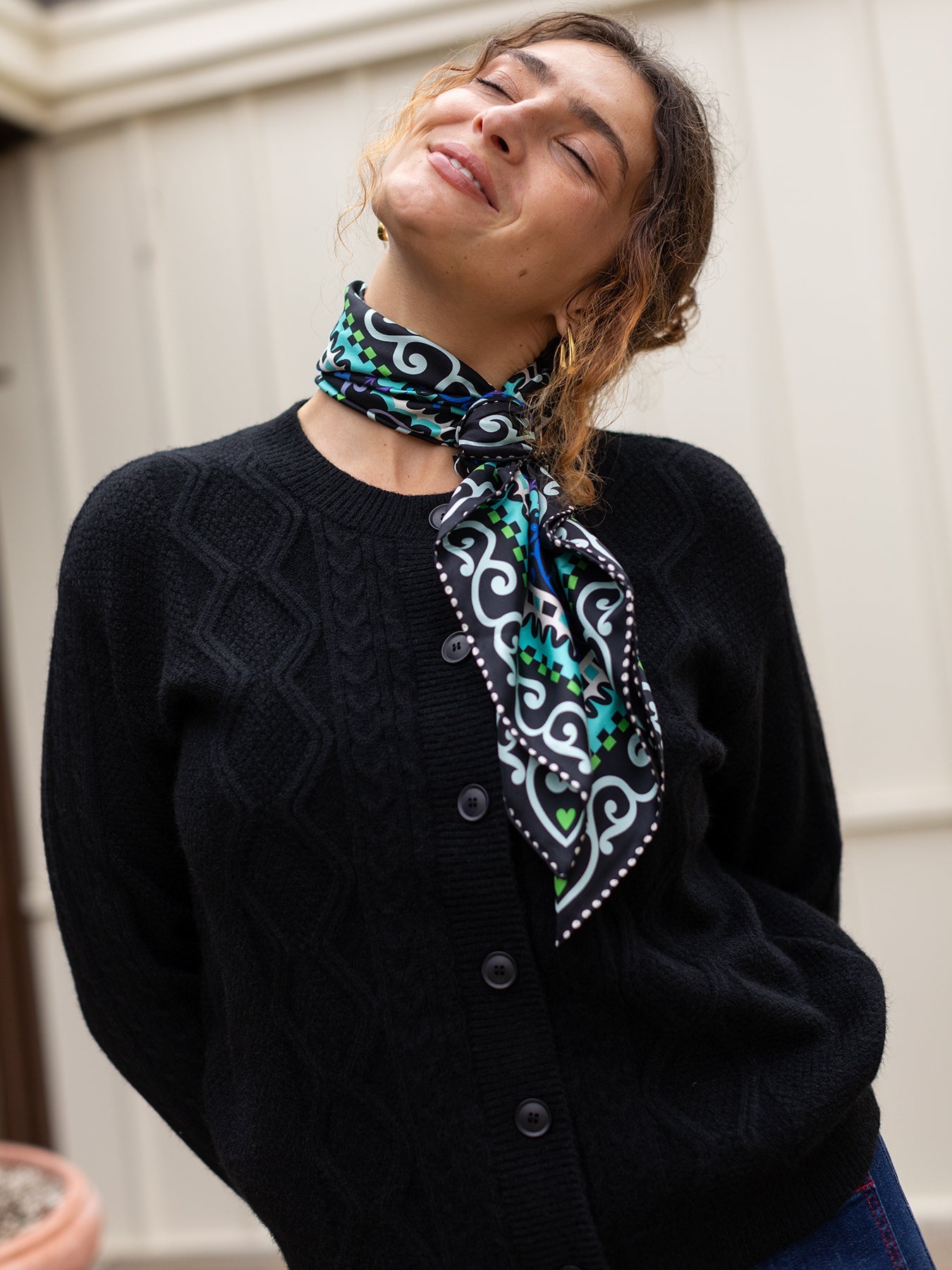 EMMA cardigan Black - Lesley Evers - cardigan - dinner with friends - emma