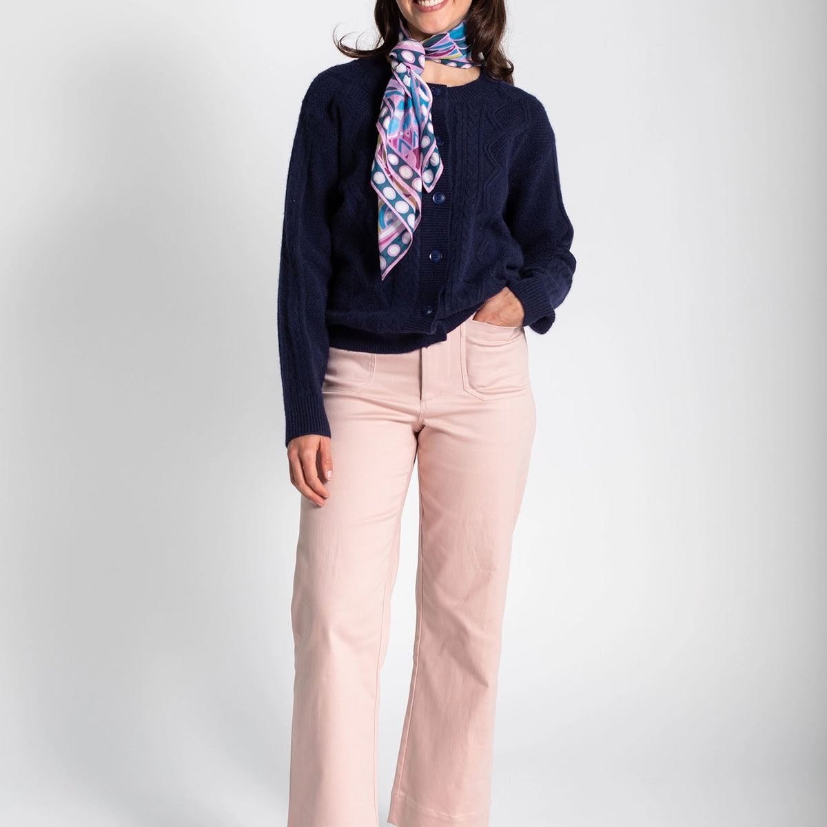 EMMA cardigan Navy – Lesley Evers