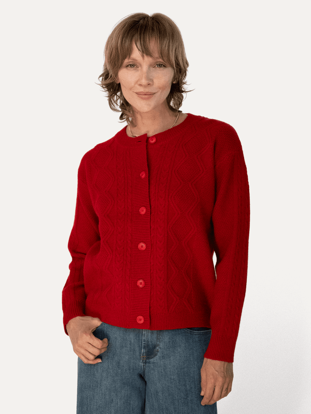 EMMA cardigan Red - Lesley Evers-Best Seller-cardigan-emma
