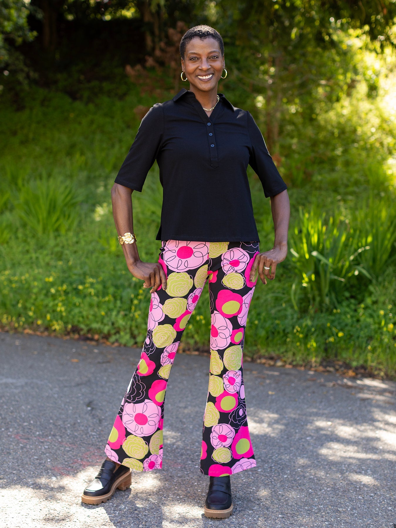 ERIKA pant Flower Charm Pink - Lesley Evers - Best Seller - Bottoms - Pants