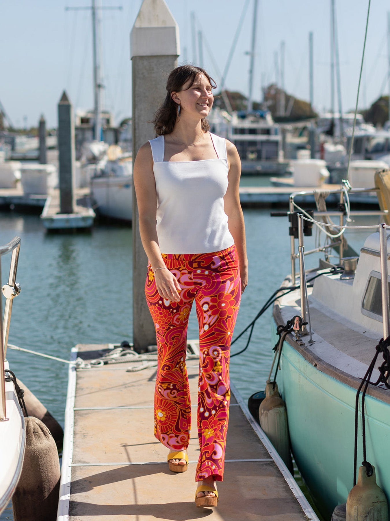 ERIKA pant Flowerland Pink - Lesley Evers - Best Seller - Bottoms - Pants