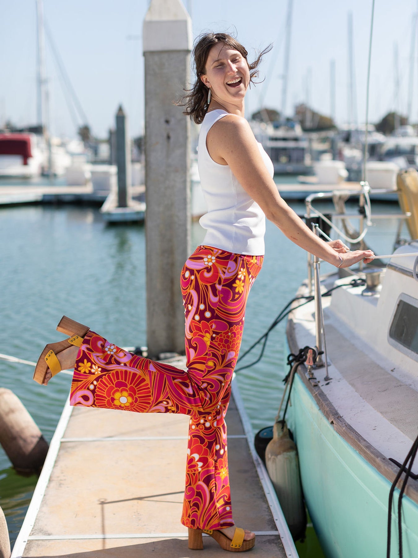 ERIKA pant Flowerland Pink - Lesley Evers - Best Seller - Bottoms - Pants