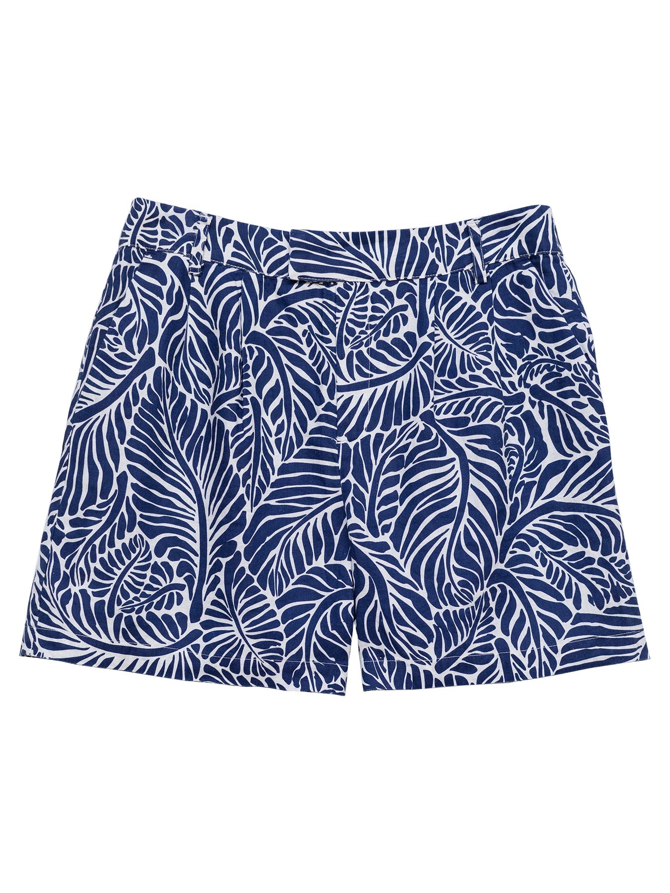 ERIN shorts Navy Frond - Lesley Evers - Bottoms - shorts -