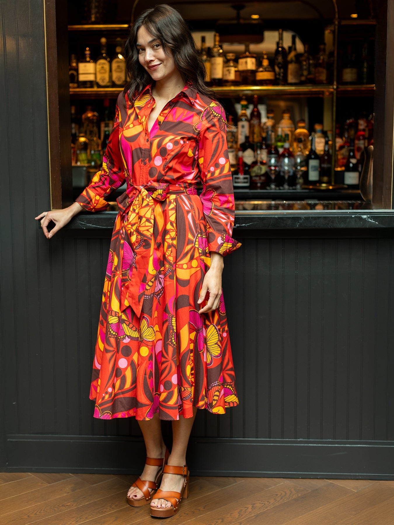 ERNESTINE dress Serendipity Red - Lesley Evers - cotton dress - Dress - earnestine