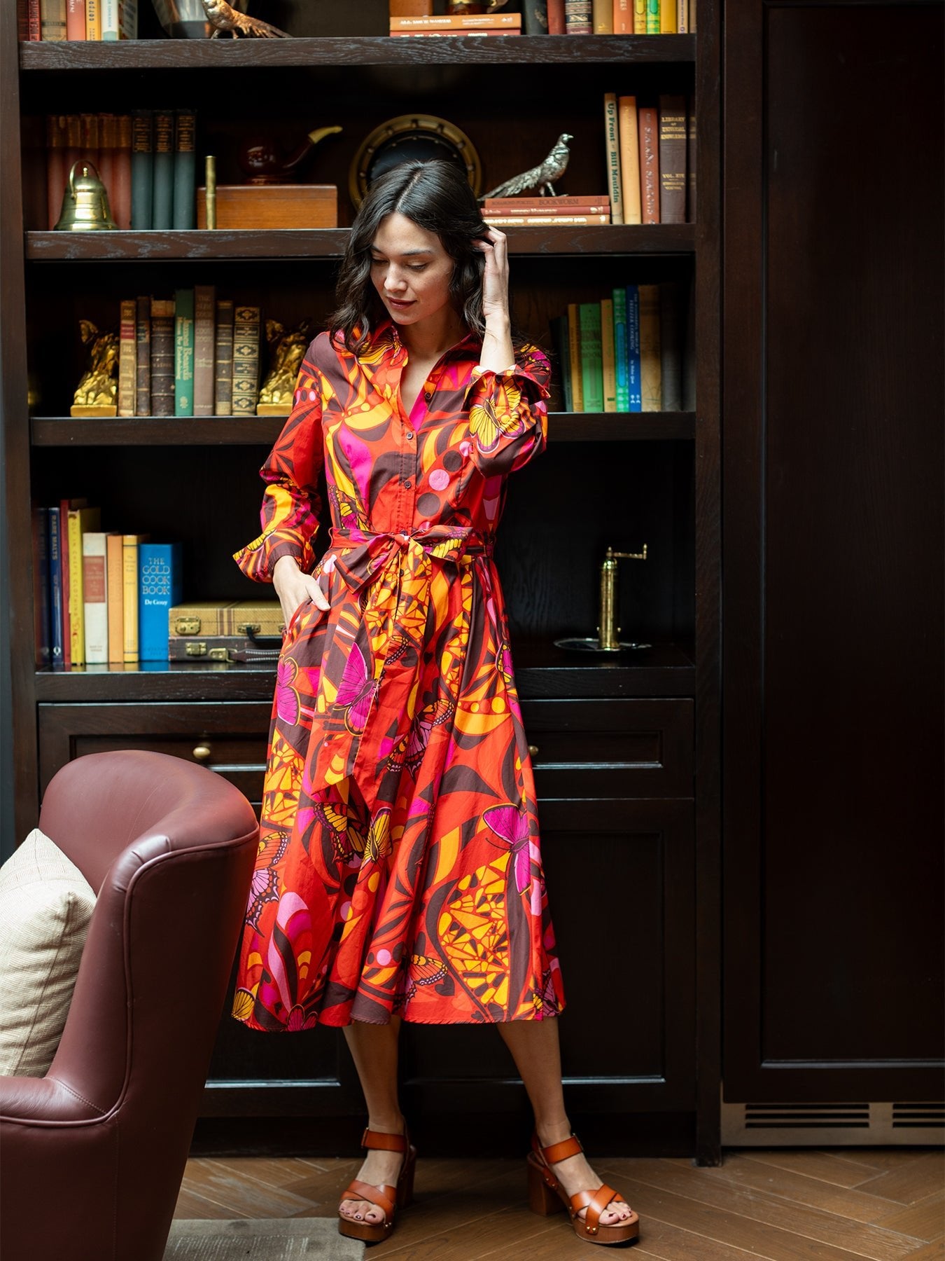 ERNESTINE dress Serendipity Red - Lesley Evers - cotton dress - Dress - earnestine