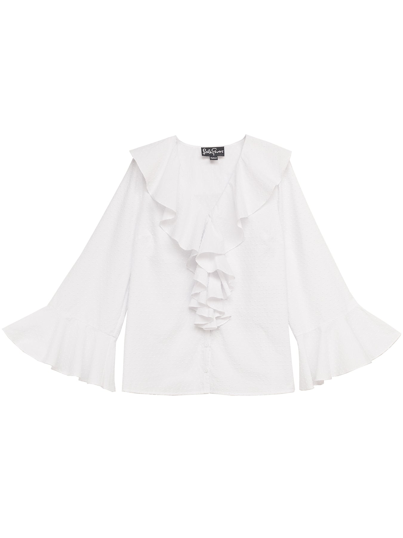 ESTELLE blouse Swiss Dot White - Lesley Evers - Shop - Shop/All Products - Shop/Separates