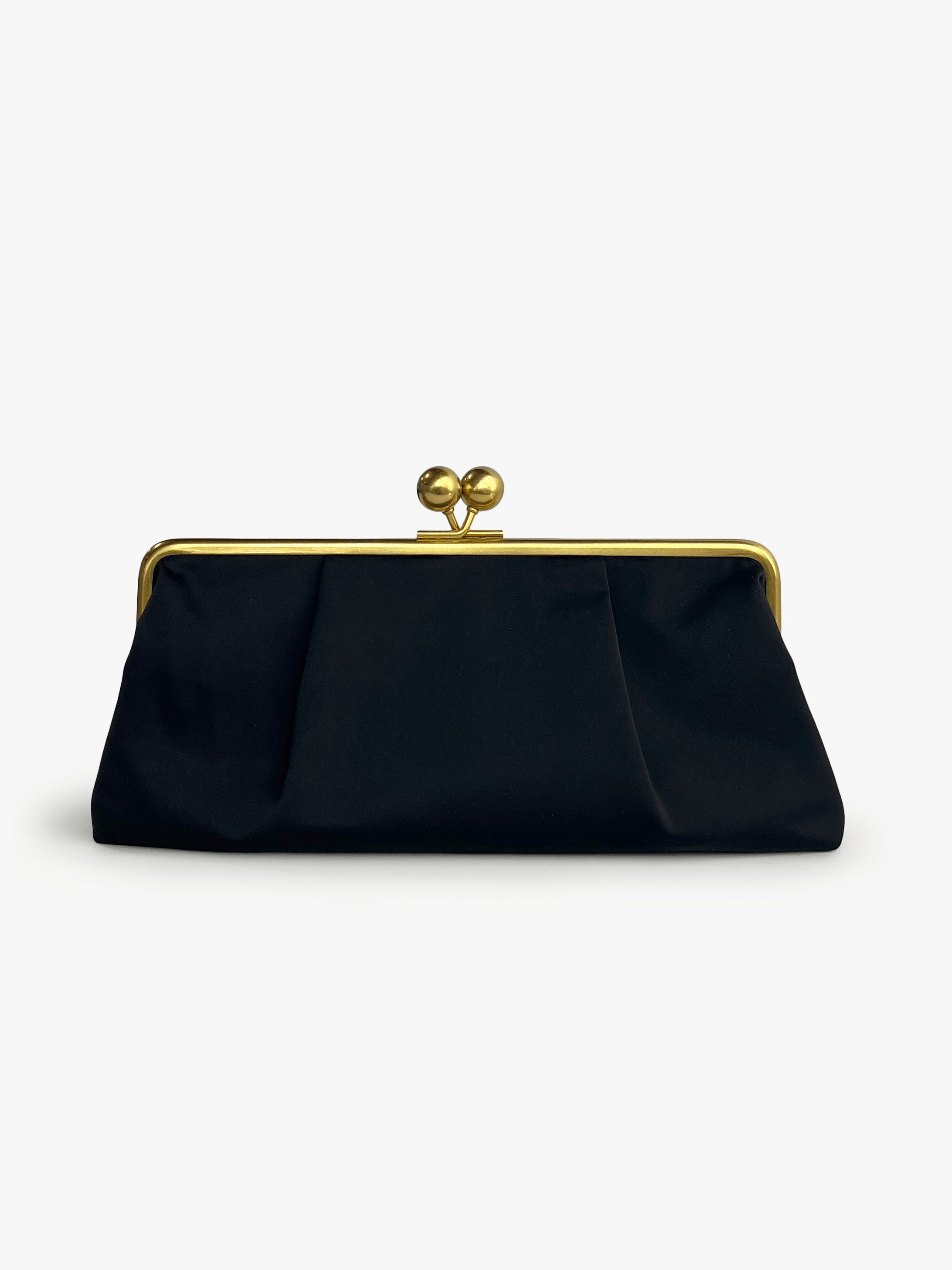 ETTA Clutch Black - Lesley Evers-Accessories-bag with silk scarf-black bag