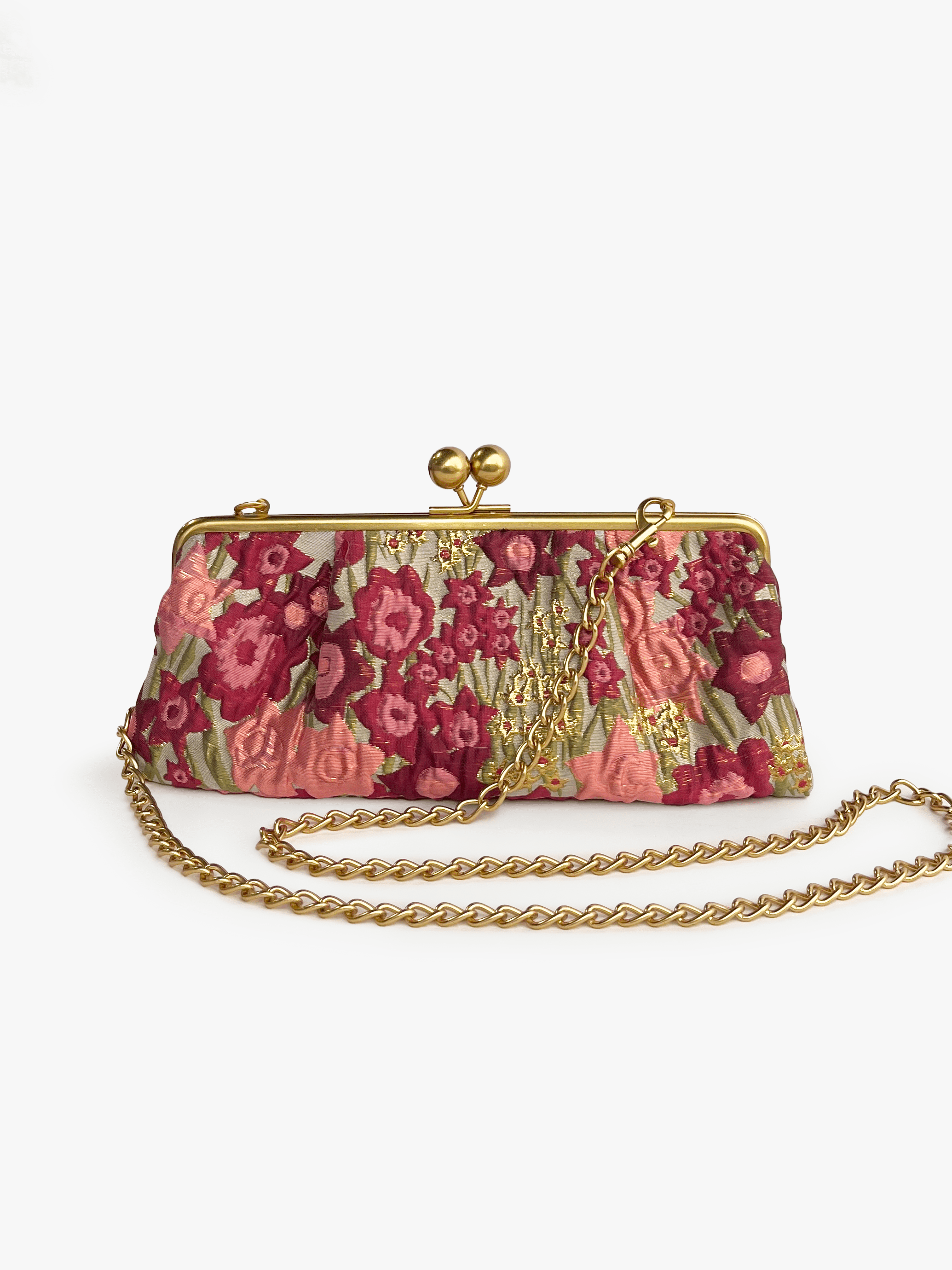ETTA Clutch Daffodils Pink - Lesley Evers-Accessories-accessory-bag with silk scarf