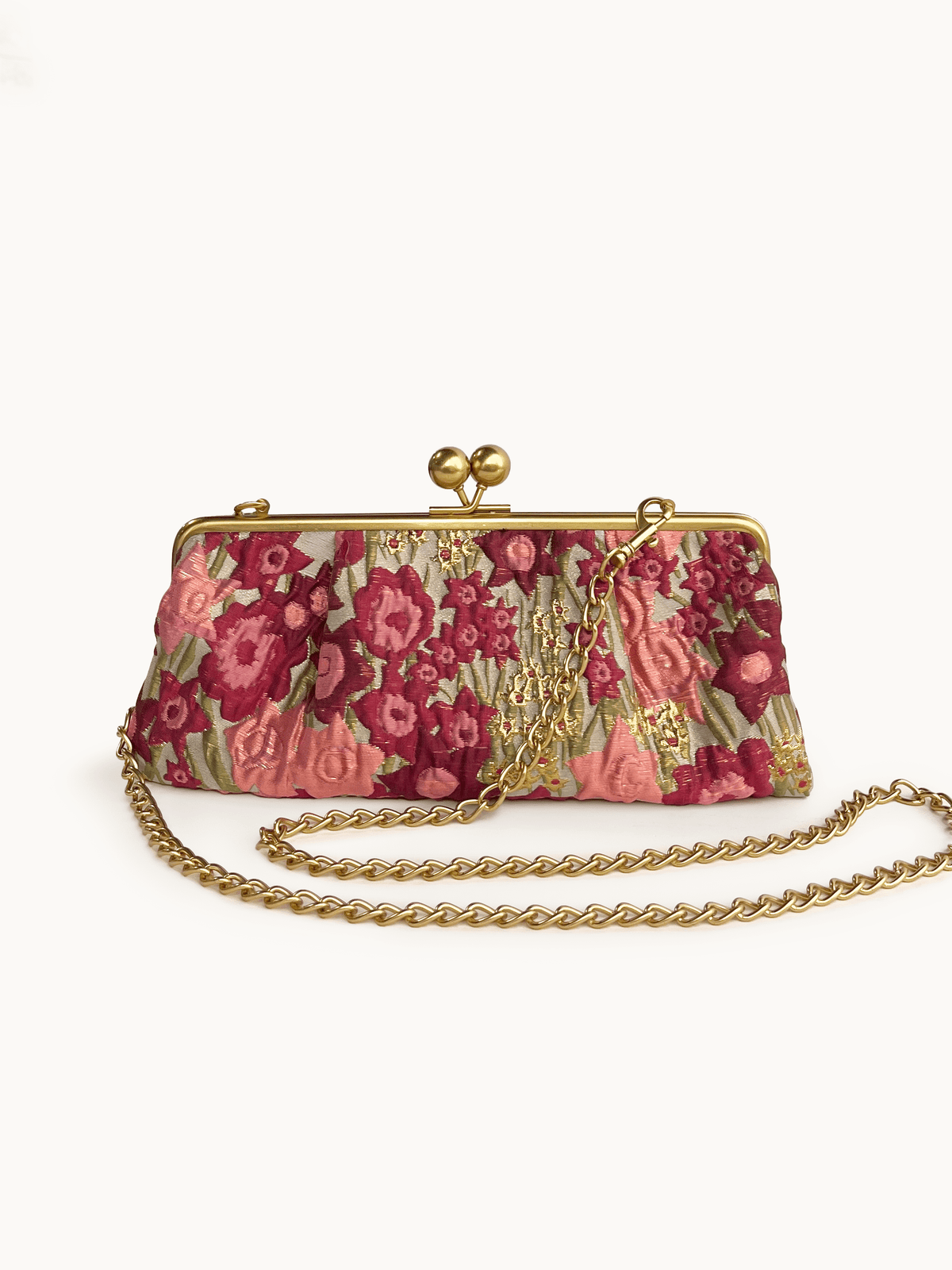 ETTA Clutch Daffodils Pink - Lesley Evers-Accessories-accessory-bag with silk scarf