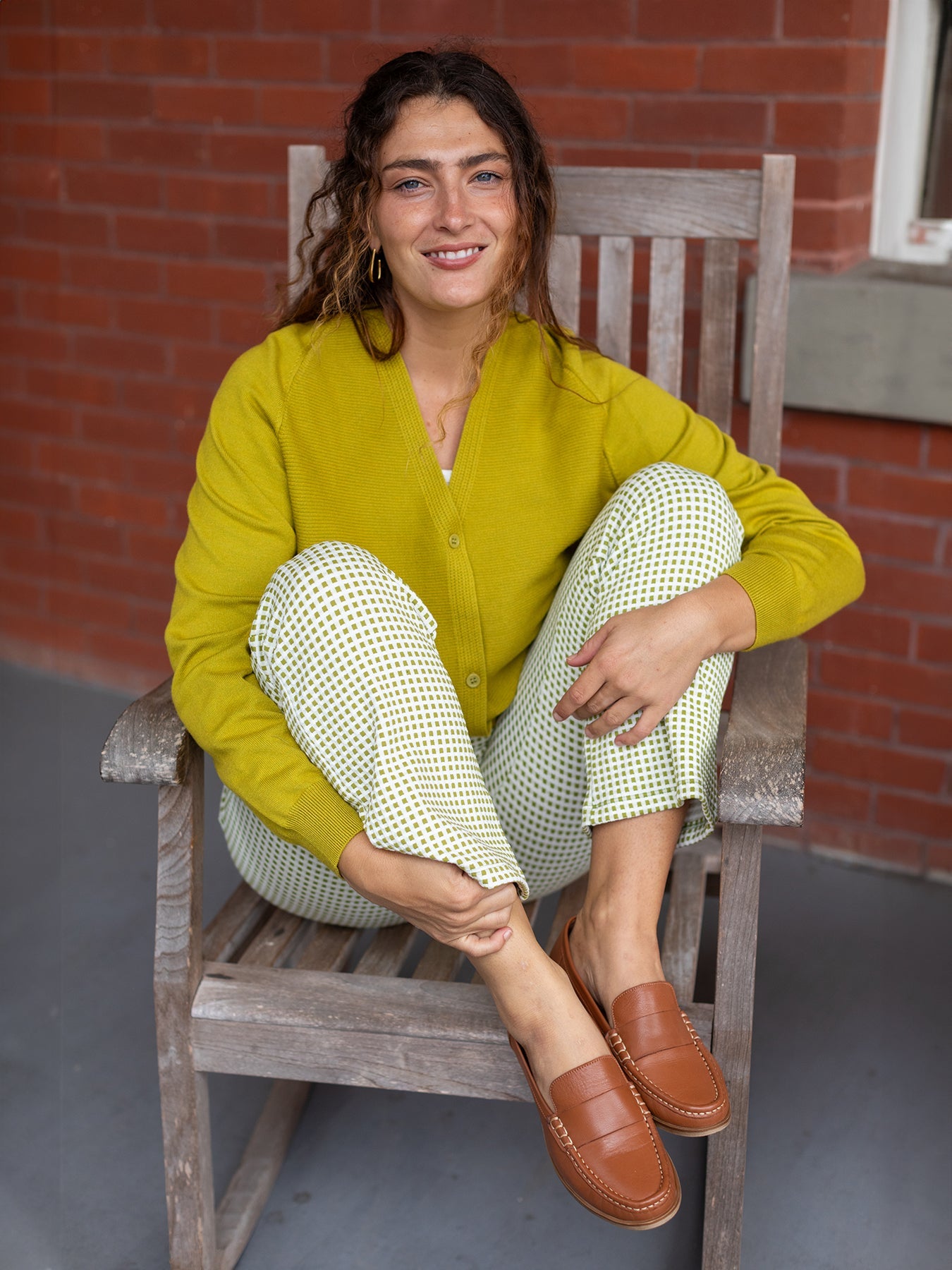 EUGENIA cardigan Moss Green - Lesley Evers - cardigan - Shop - Shop/All Products