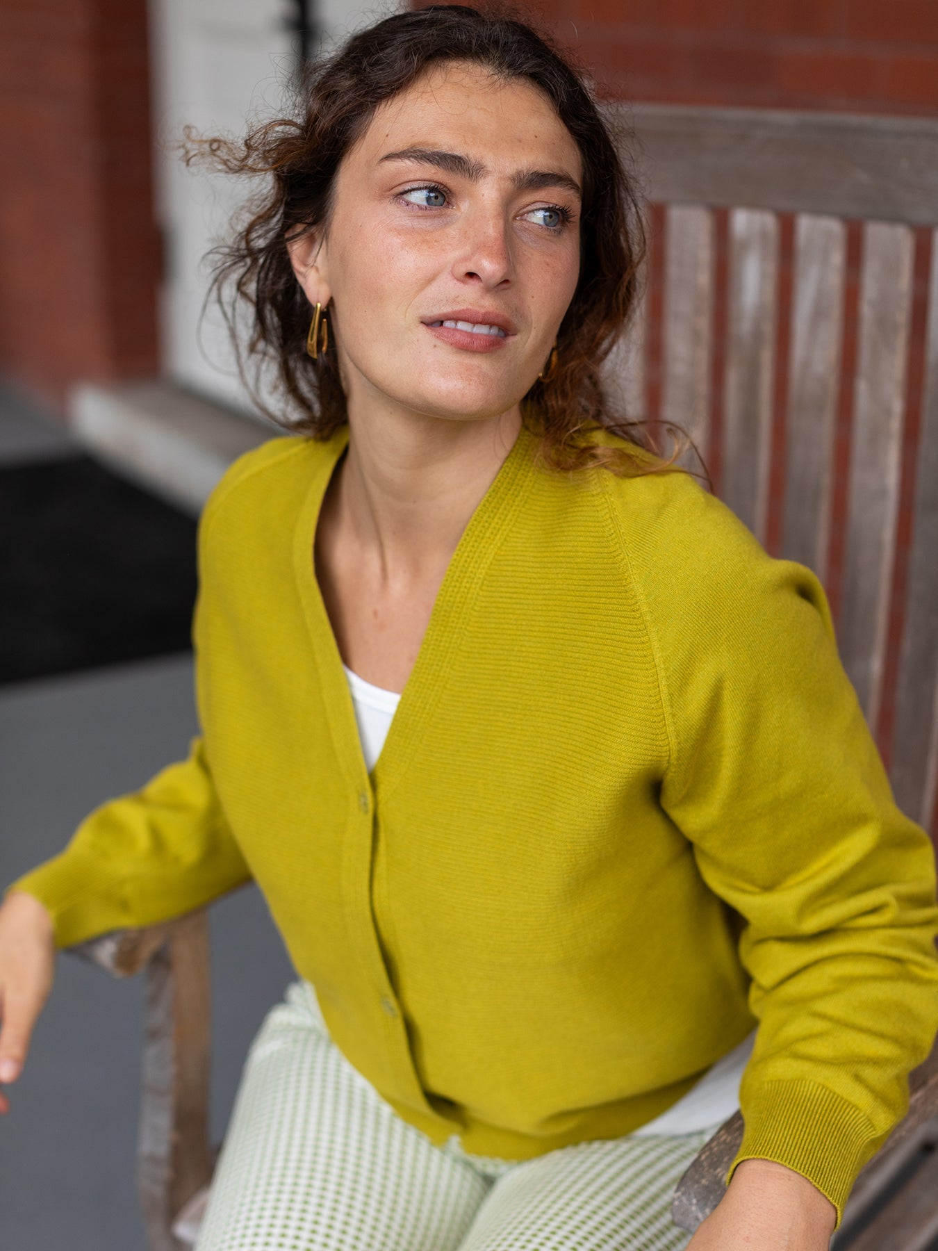 EUGENIA cardigan Moss Green - Lesley Evers - cardigan - Shop - Shop/All Products