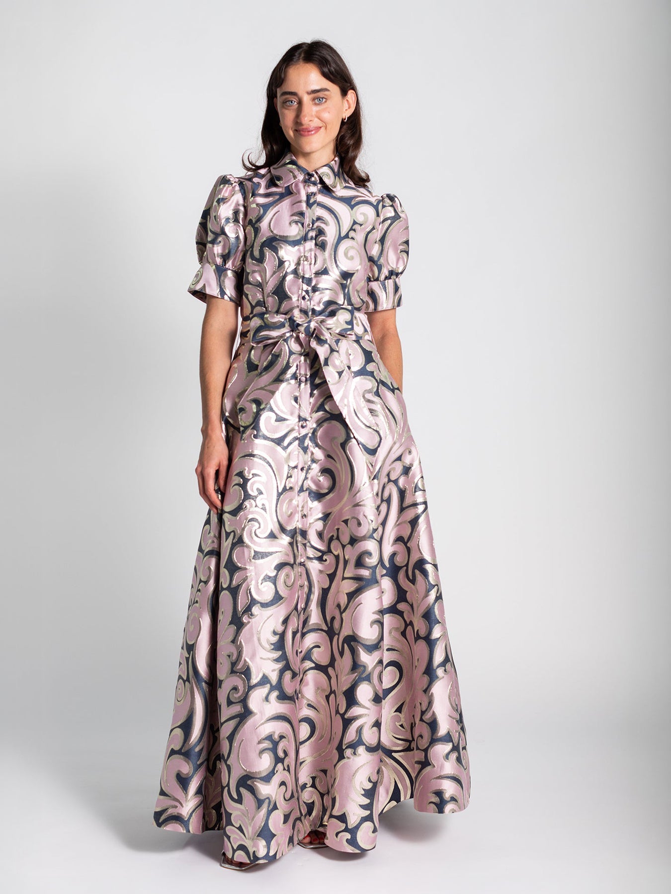 EVANGELINE dress Filigree Lilac - Lesley Evers-Dress-evangeline-formal
