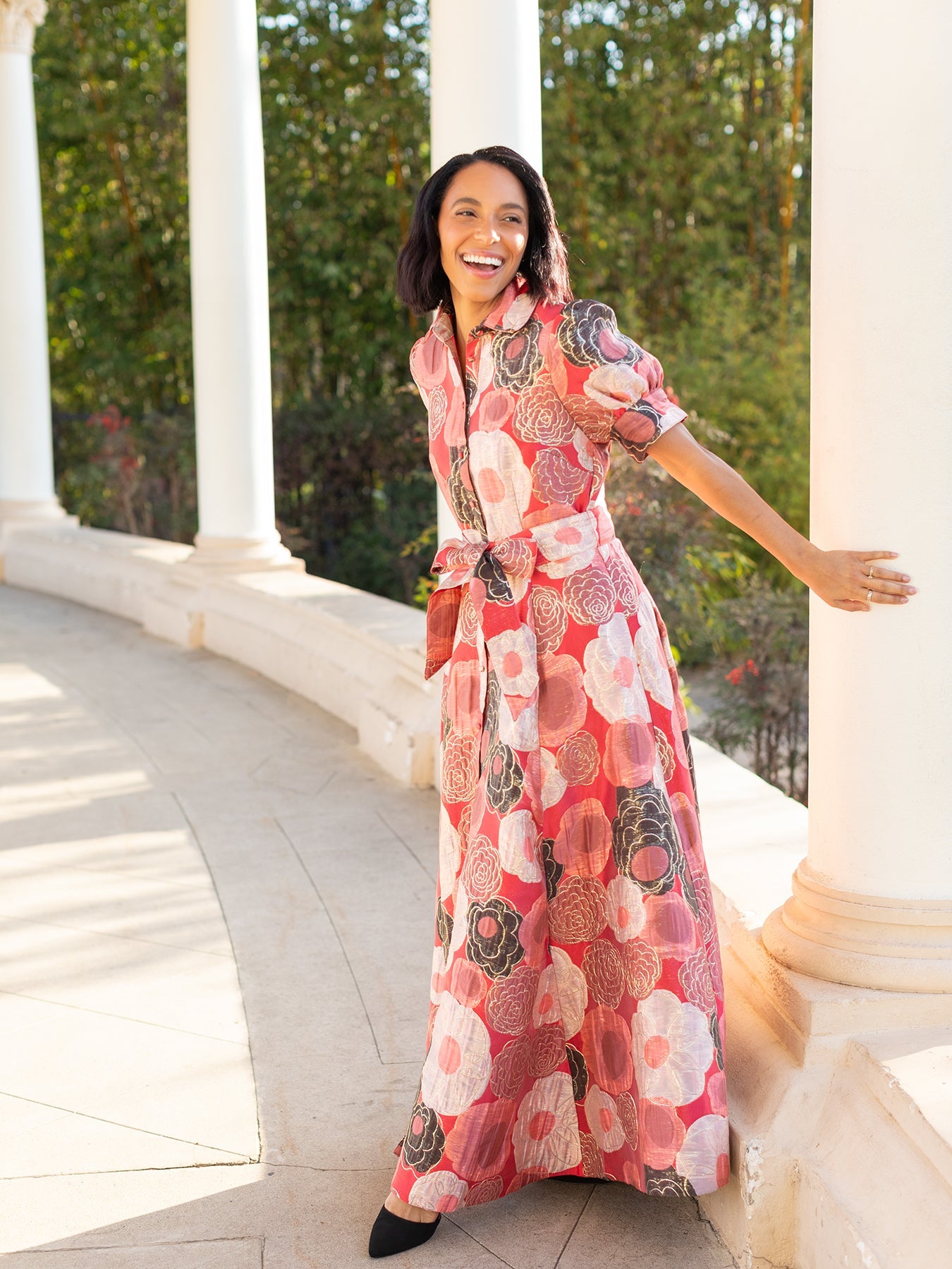 EVANGELINE dress Flower Charm Red - Lesley Evers - Dress - formal - Shop