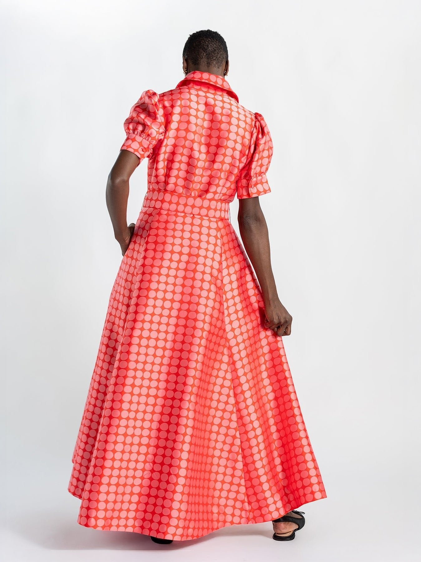 EVANGELINE dress Pink Dots - Lesley Evers-Dress-evangeline-formal