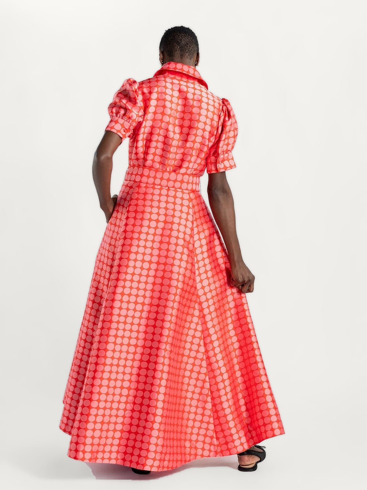 EVANGELINE dress Pink Dots - Lesley Evers-Dress-evangeline-formal
