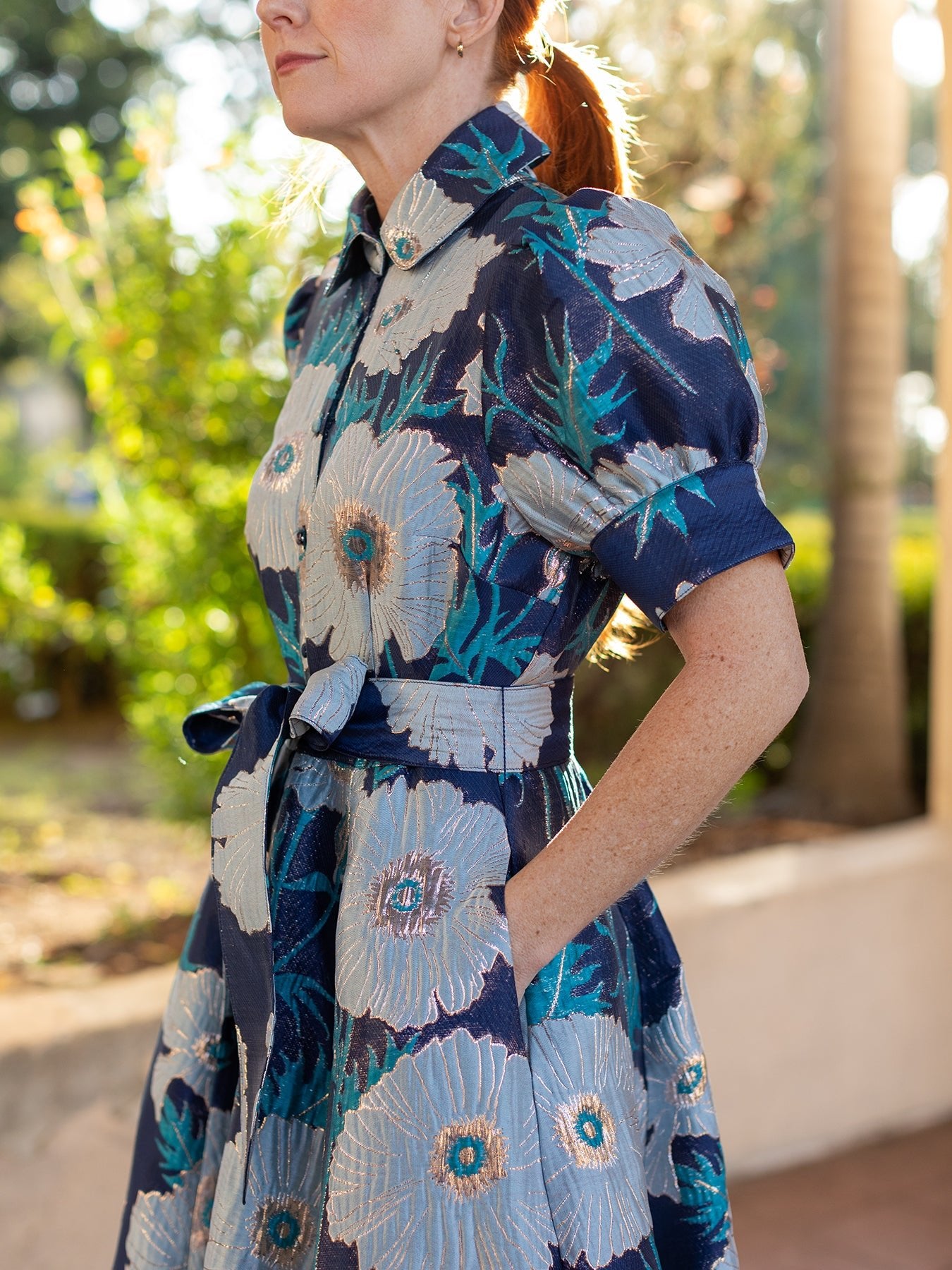 EVANGELINE dress Tree Poppy Blue - Lesley Evers - Dress - Shop - Shop/All Products