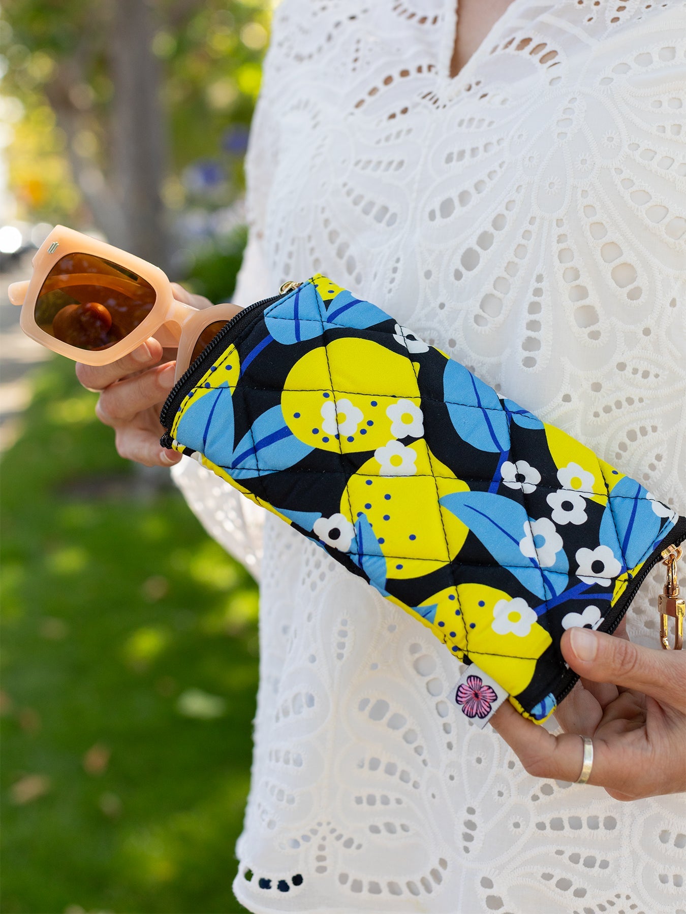Eyeglass Case Lemons - Lesley Evers - Accessories - eyeglass case - pouch