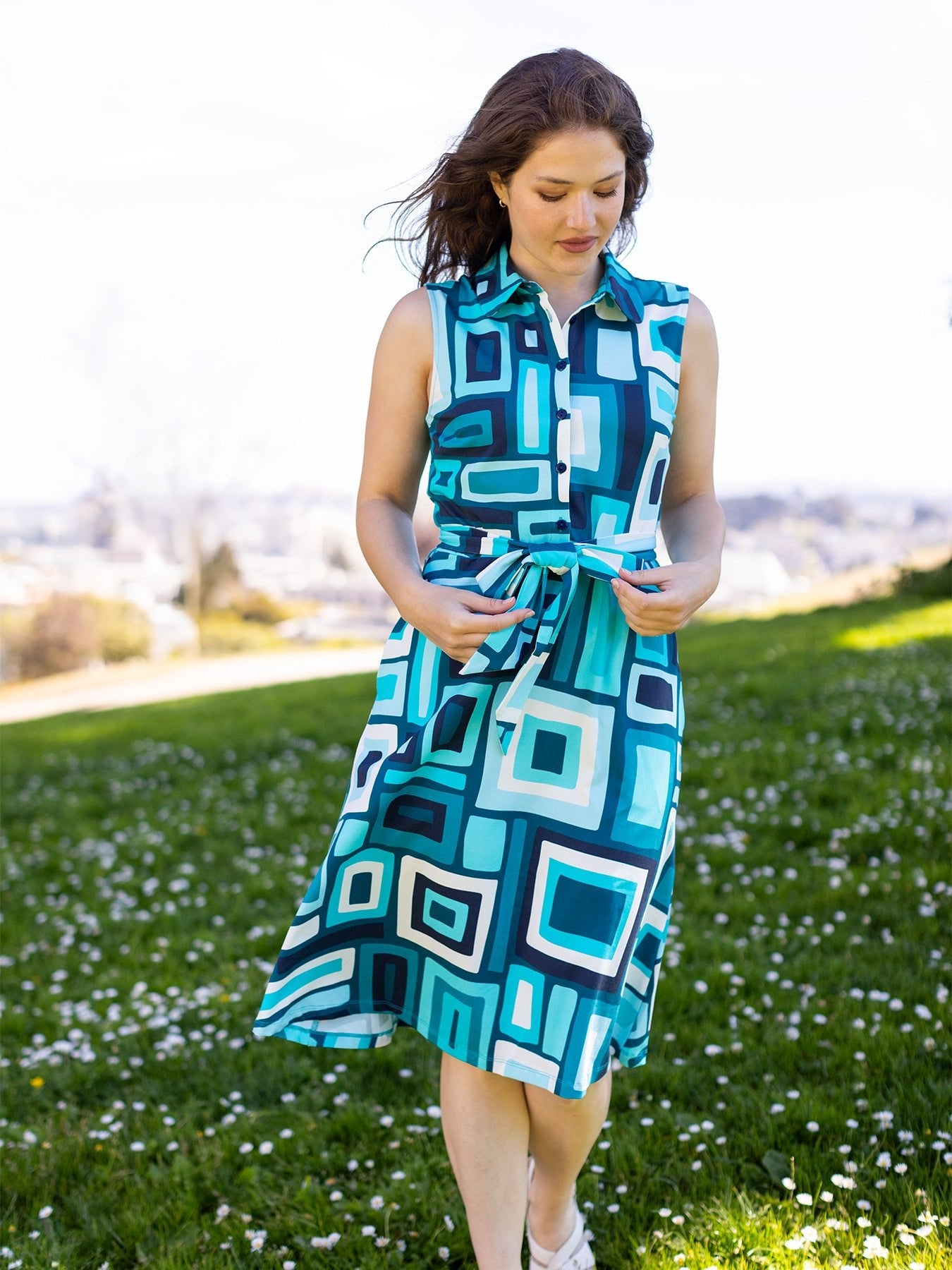 FAYE dress Symphony Blue - Lesley Evers - Dress - fae - Knee Length Dress