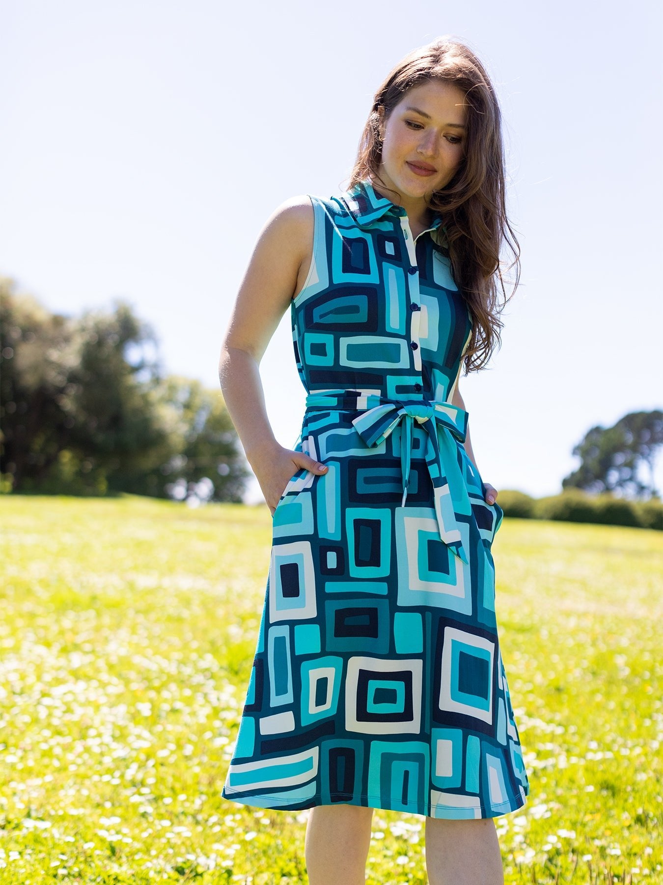 FAYE dress Symphony Blue - Lesley Evers - Dress - fae - Knee Length Dress