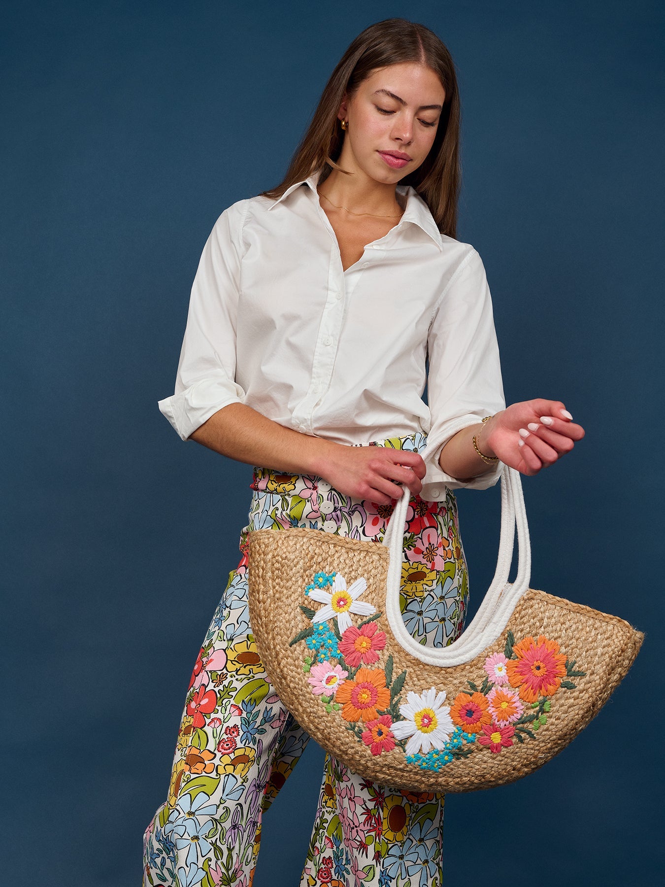 FLORA Woven Tote - Lesley Evers-Accessories-Giftable-Gifts