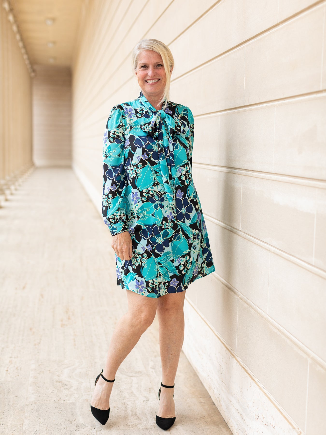 FLORENCE dress Plum Blossom Blue - Lesley Evers - Dress - florence - formal