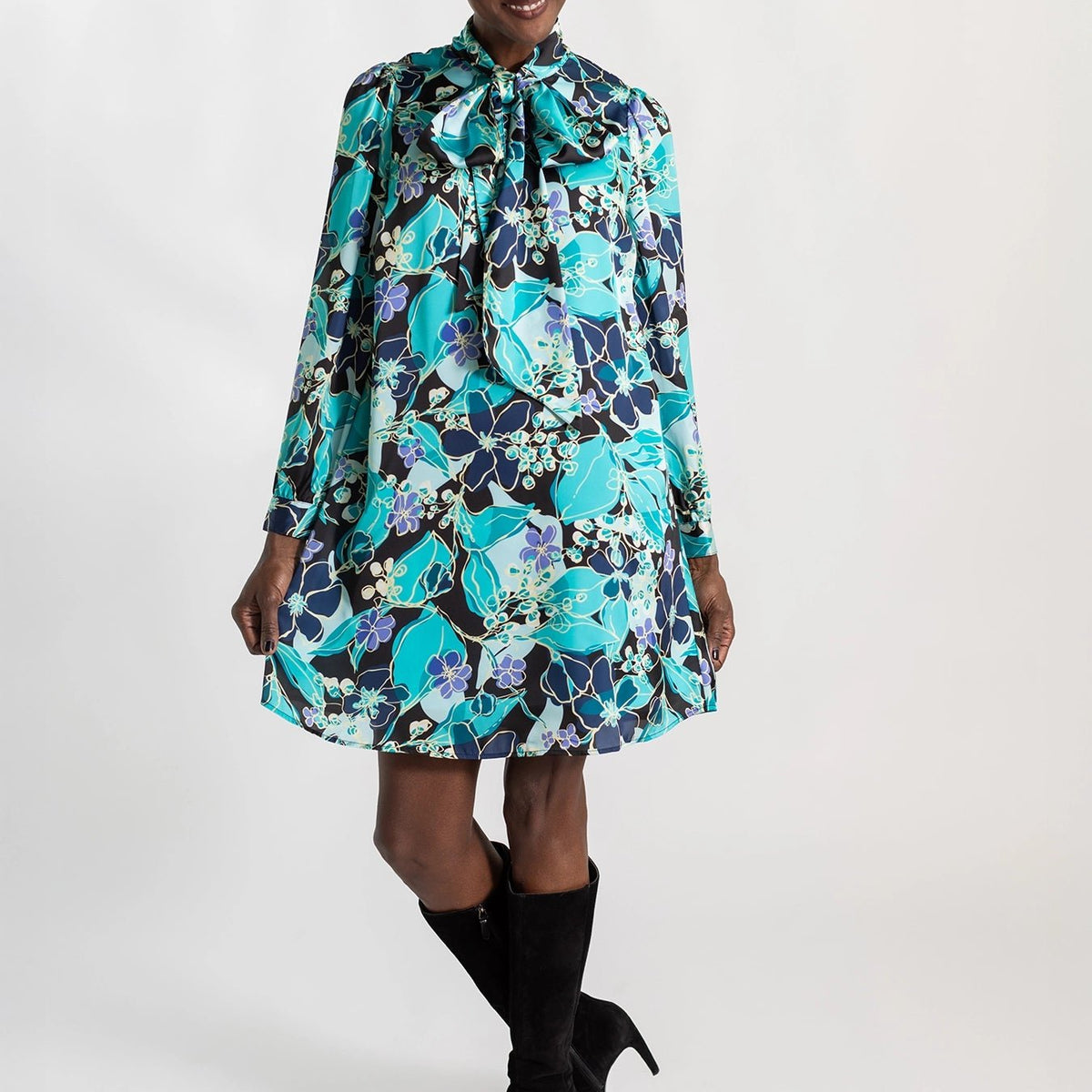 Celestine Plum Floral Print Dress main image 1