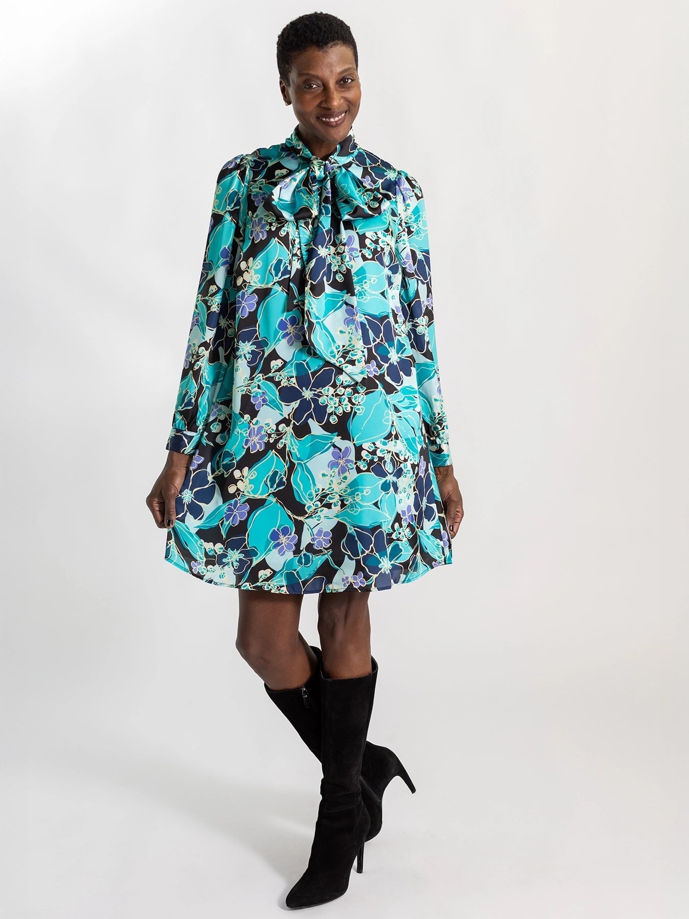 FLORENCE dress Plum Blossom Blue - Lesley Evers - Dress - florence - formal