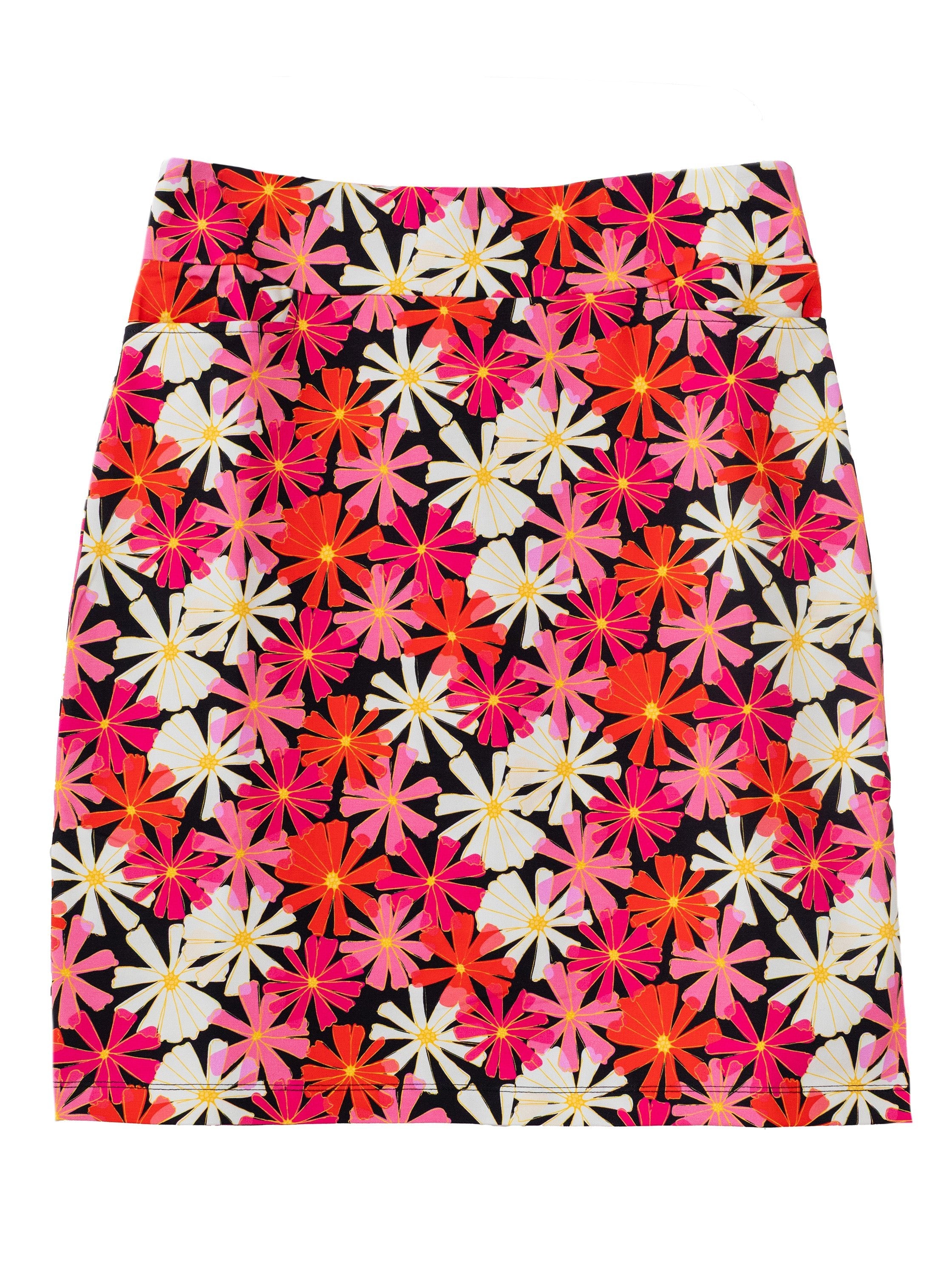 FREYA skirt Asters Pink - Lesley Evers - Bottoms - floral - freya