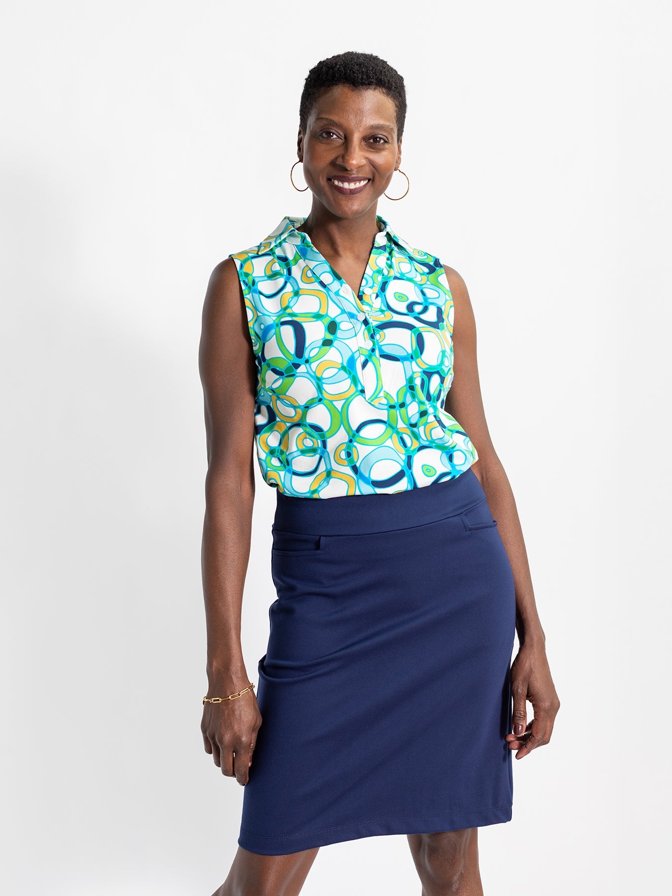 FREYA skirt Navy Ponte – Lesley Evers