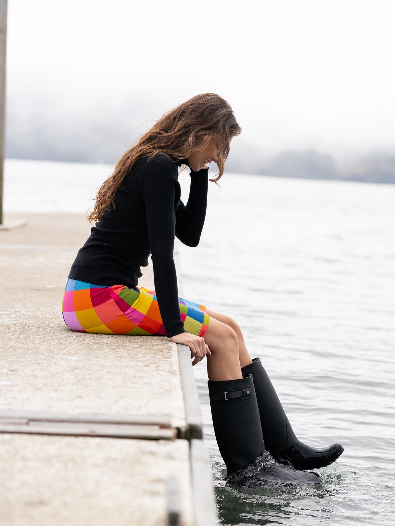 FREYA skirt Plaid Multi - Lesley Evers - Bottoms - floral - freya