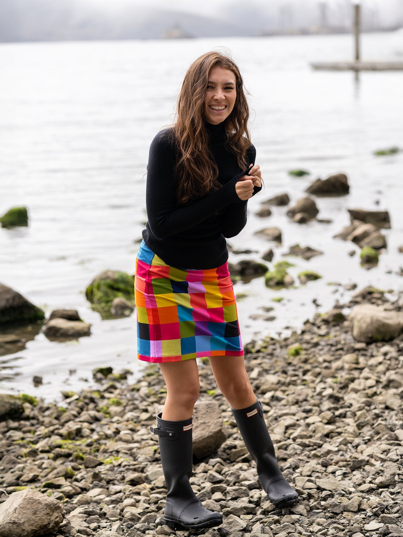 FREYA skirt Plaid Multi - Lesley Evers - Bottoms - floral - freya