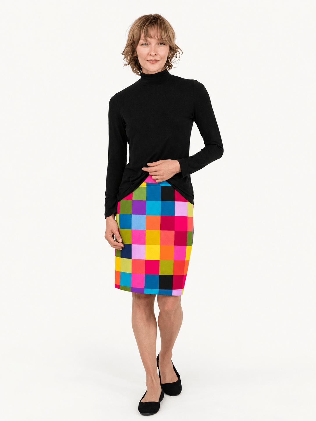 FREYA skirt Plaid Multi - Lesley Evers-Bottoms-floral-freya