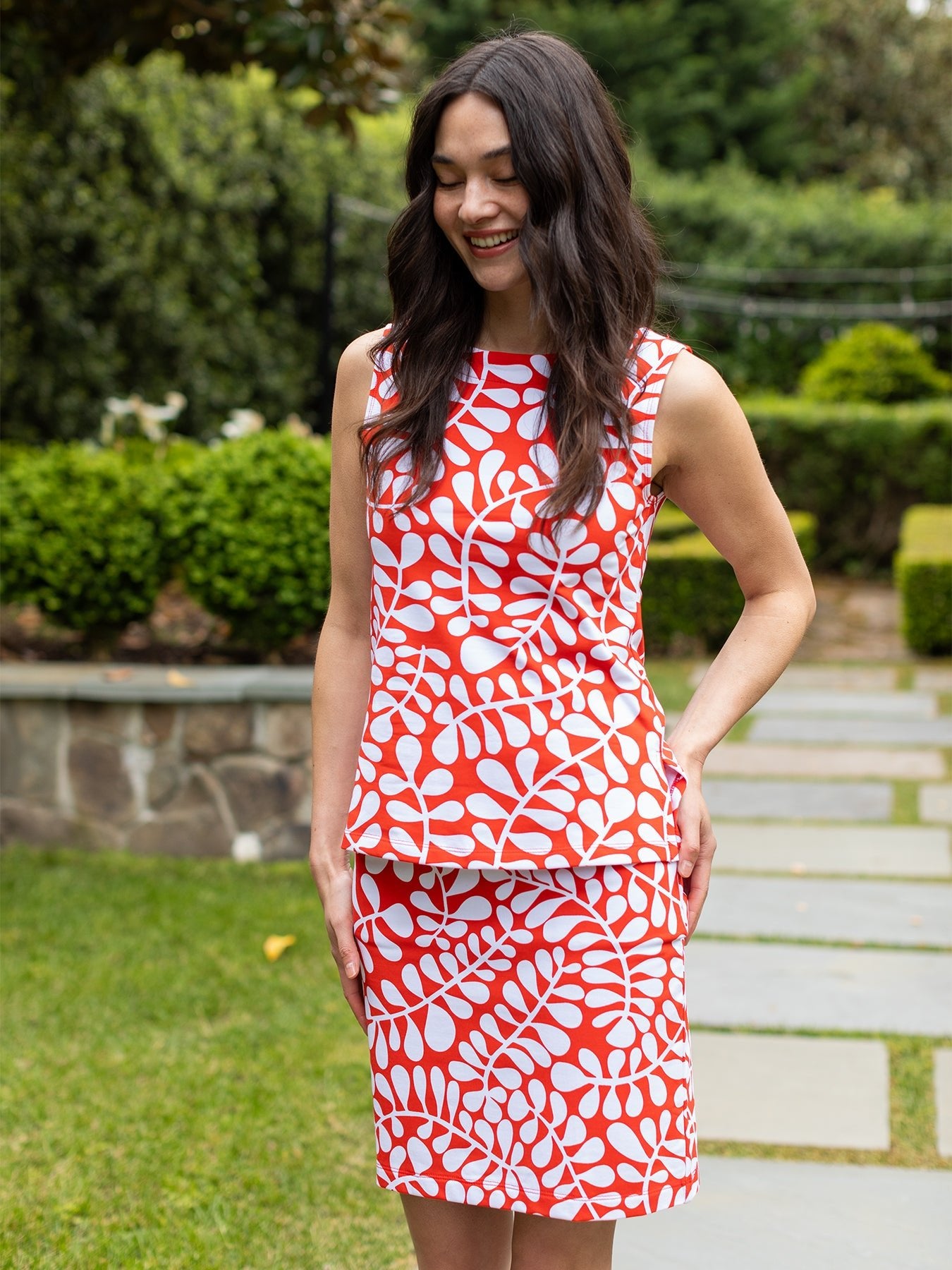 FREYA skirt Red Fern - Lesley Evers - Bottoms - fern - freya