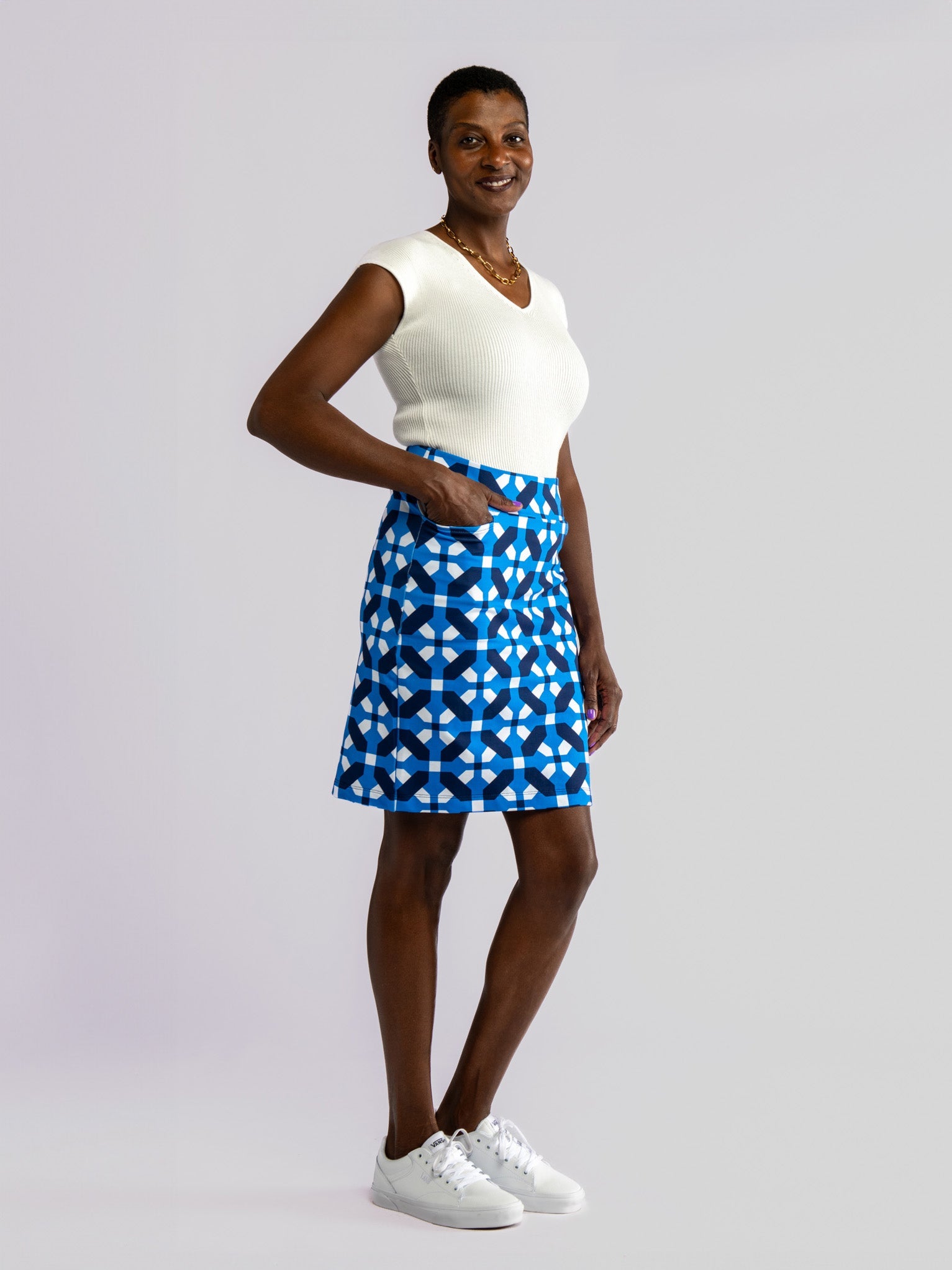 FREYA skirt Trellis Blue - Lesley Evers-Bottoms-floral-freya