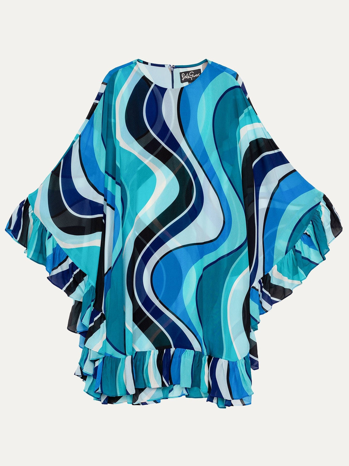 GABRIELLE dress Blue Wave - Lesley Evers-Blue-blue wave-Dress