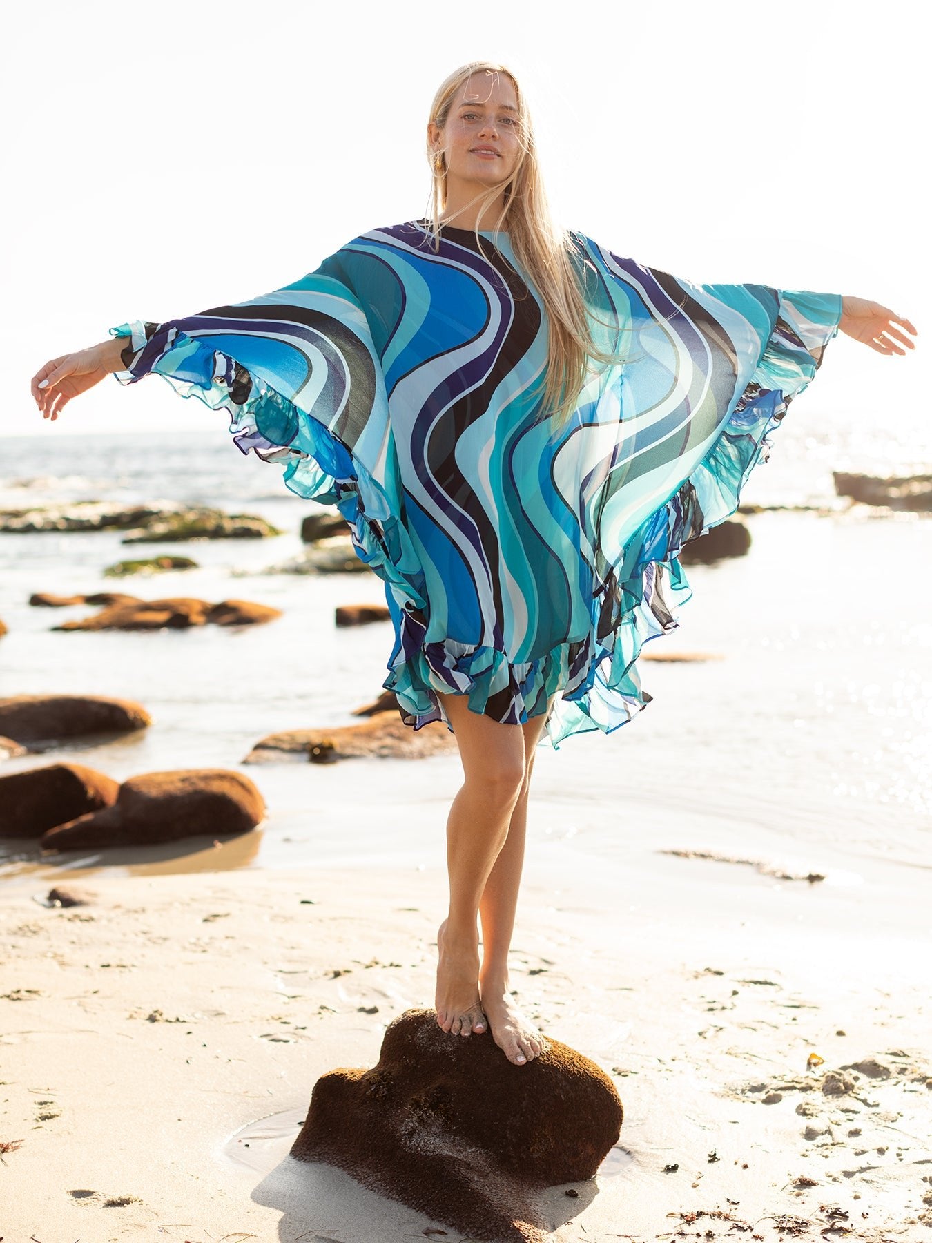 GABRIELLE dress Blue Wave - Lesley Evers - Blue - blue wave - Dress