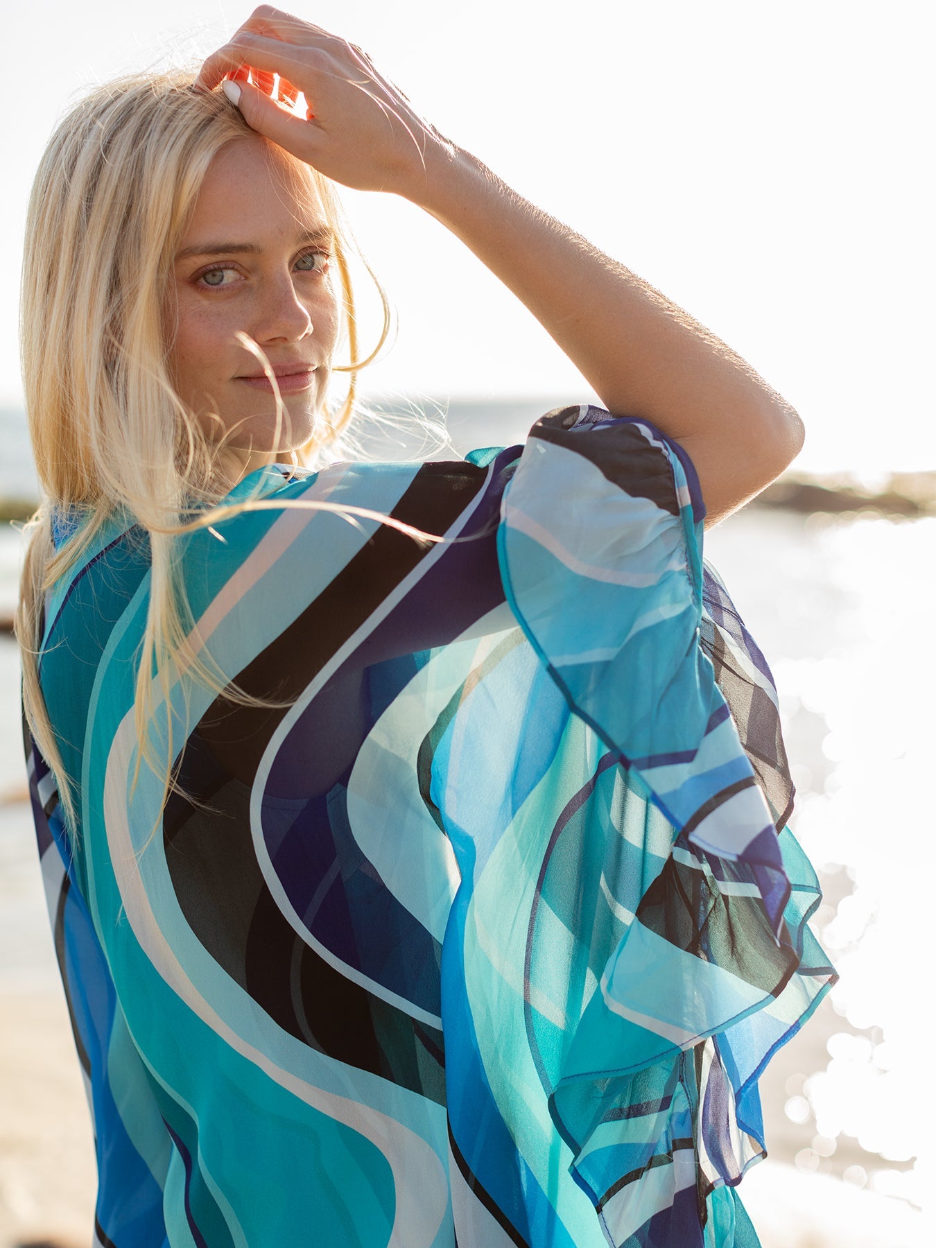 GABRIELLE dress Blue Wave - Lesley Evers - Blue - blue wave - Dress