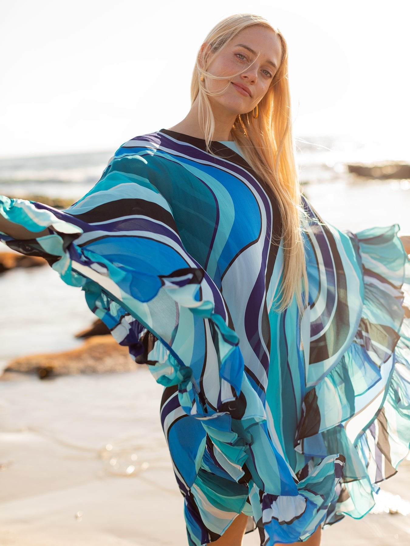 GABRIELLE dress Blue Wave - Lesley Evers - Blue - blue wave - Dress